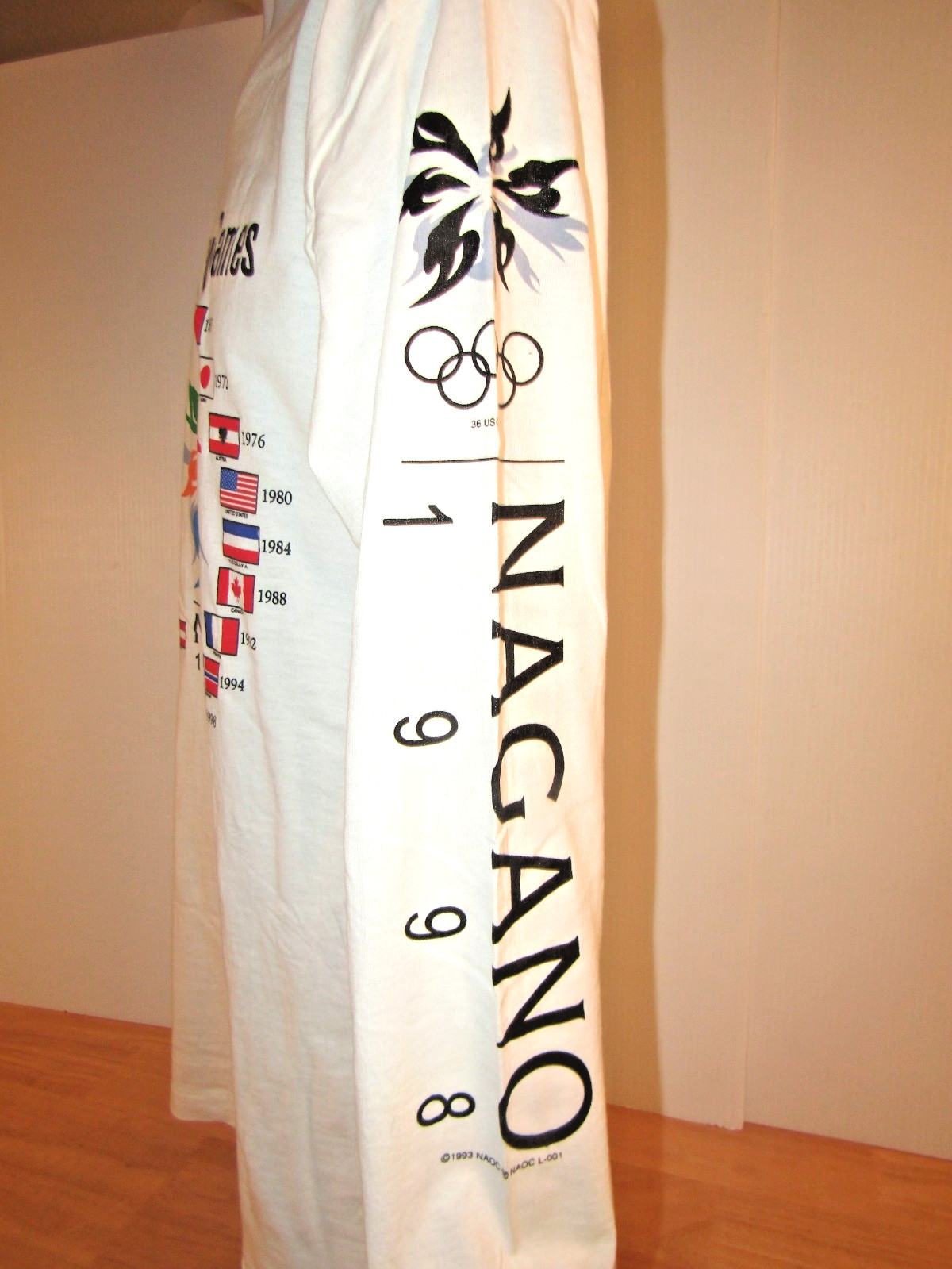 VTG Orig. Nagano 1998 Olympic Winter Games Crew Neck T-Shirt Men’s Large / 42″