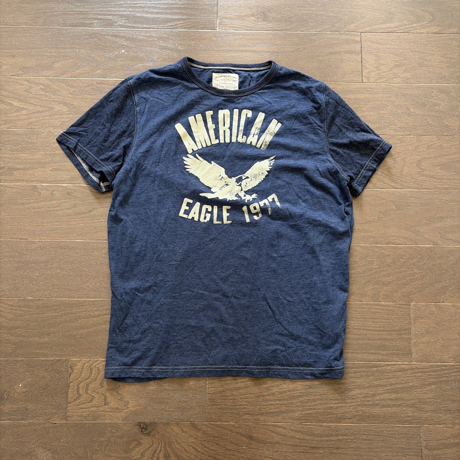 American Eagle Outfitters Vintage Puff Print Graphic Tshirt Navy XL