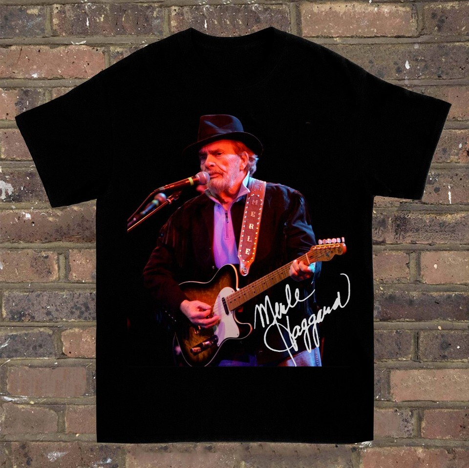 Merle Haggard signature T-shirt Cotton For men Women All Size S-4XL 3A200