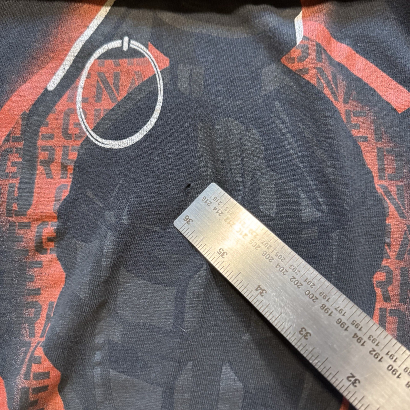 Vintage Grenade T Shirt Medium Faded Black Streetwear Grunge