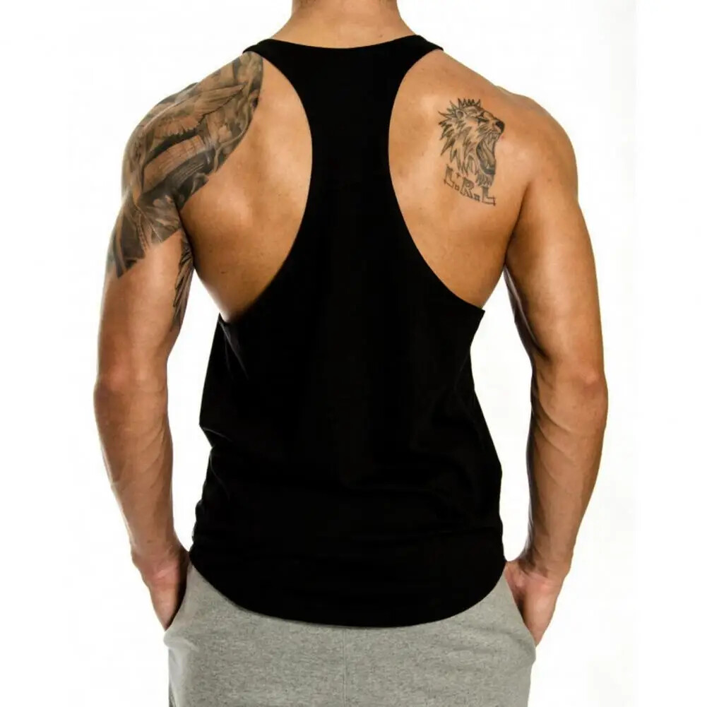 Gym singlets fitness- Men’s Tank Top for Workout – Stringer No Pain No Gain