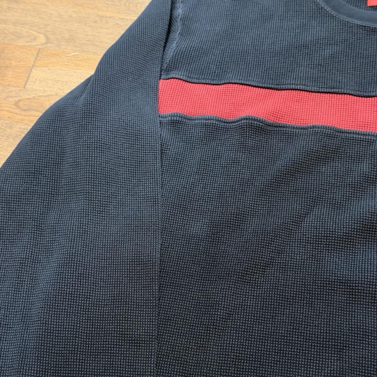 Supreme Panel Stripe Waffle Thermal Shirt