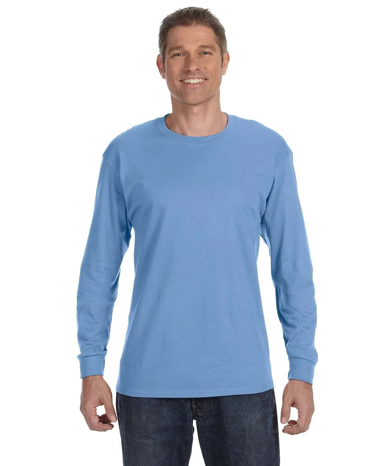 Gildan G540 Men’s Heavy Cotton Preshrunk T Shirt Long Sleeve Crew Neck T-Shirt