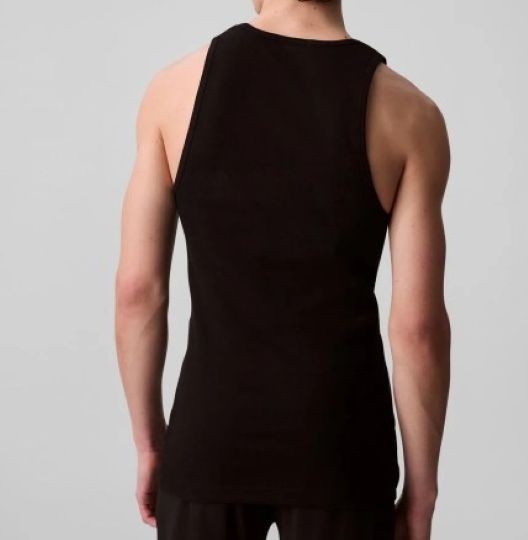 3 PACK CALVIN KLEIN SIZE MEDIUM BLACK RIBBED COTON TANKS T-SHIRTS UNDERSHIRTS