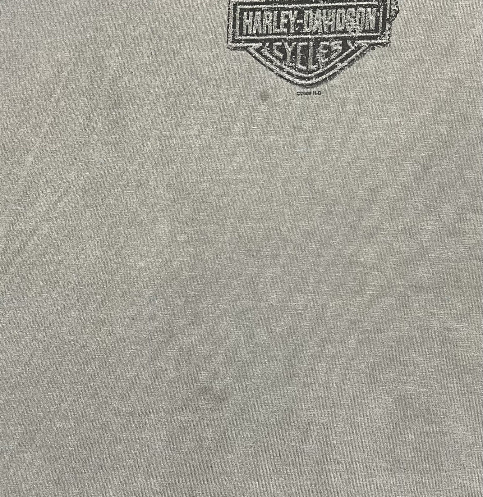 Harley Davidson T Shirt Eagle Motorcycle Stone Grey Ukes Kenosha WI Size 2XL