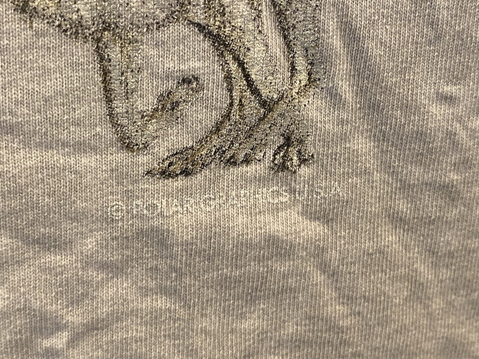 Vintage Polar Graphics USA Wolf Pack Shirt Distressed White/Grey Size XL RARE