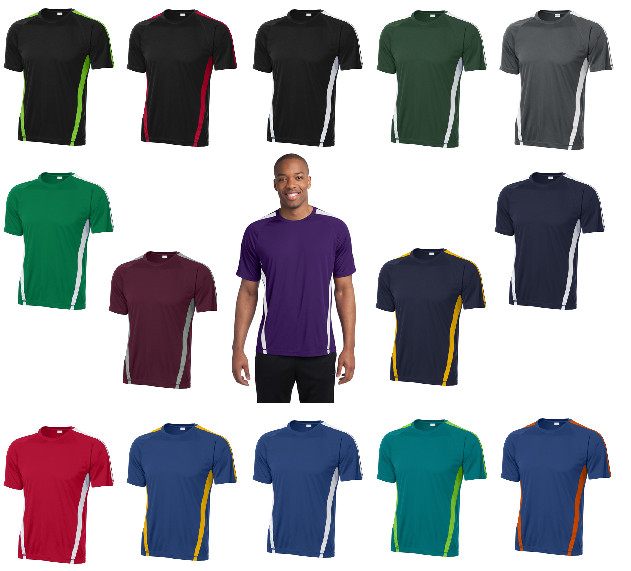 Sport Tek Mens Competitor Dri Fit Workout T shirts Sizes XS-4XL NEW ST351