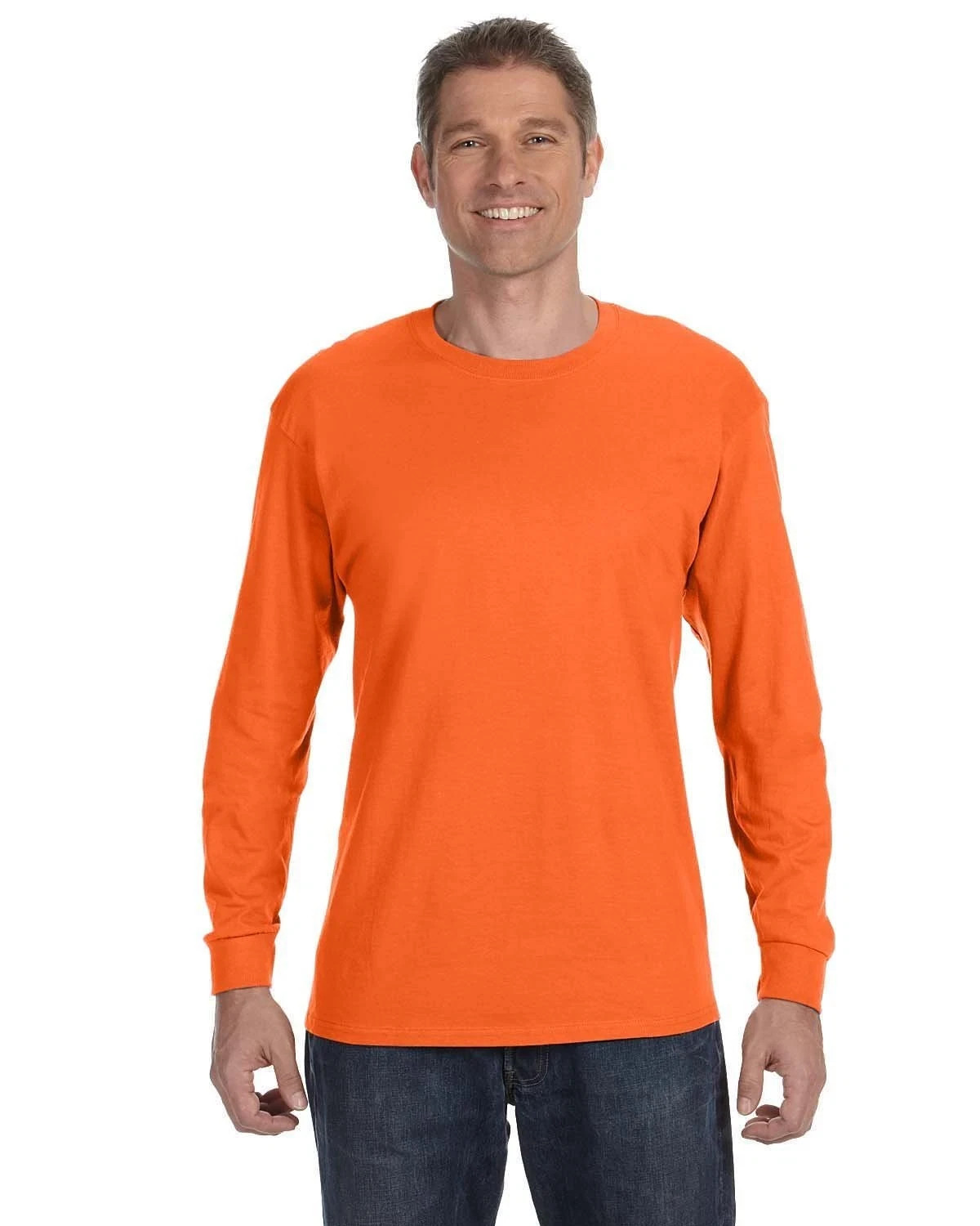 Gildan G540 Men’s Heavy Cotton Preshrunk T Shirt Long Sleeve Crew Neck T-Shirt