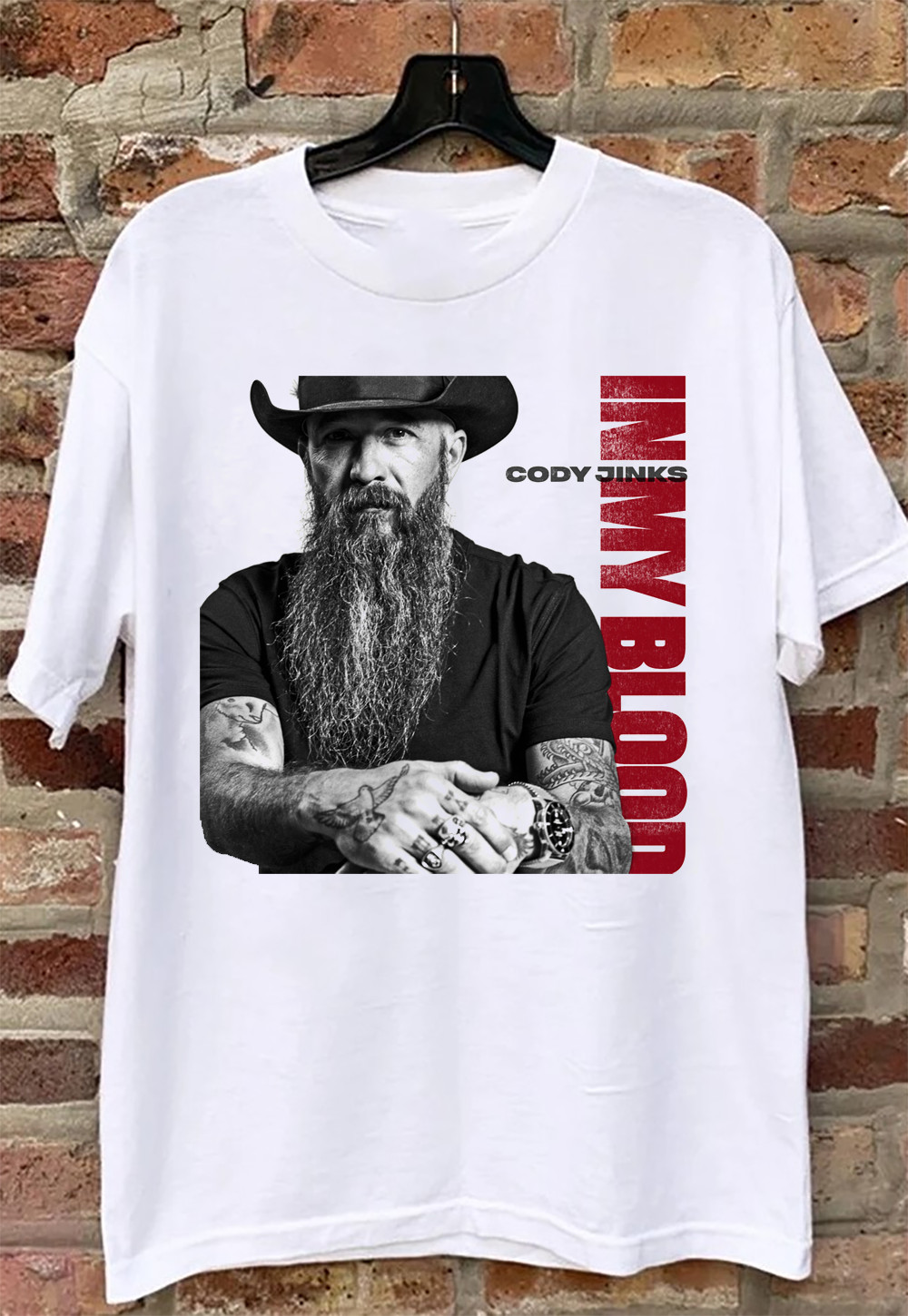 NEW Cody Jinks Album ‘In My Blood’ Short Sleeve White All Size Shirt OM817