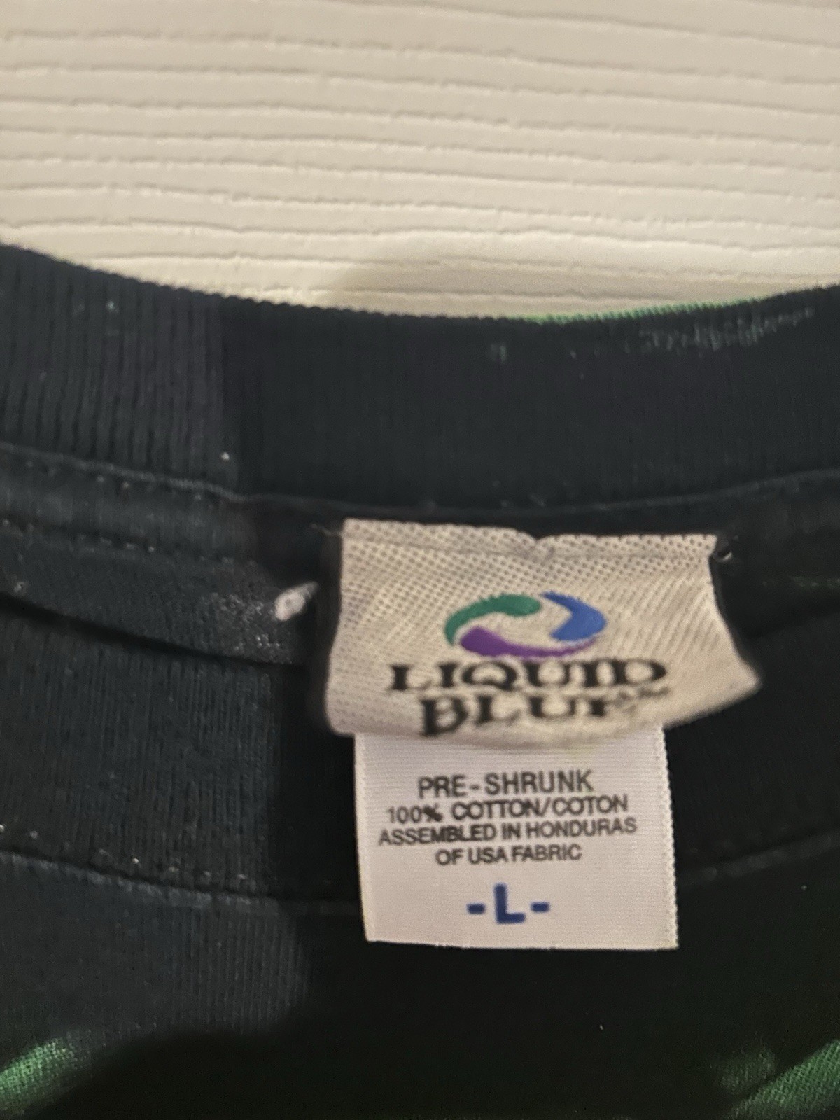 Liquid Blue Skull Pile Size Large Y2K