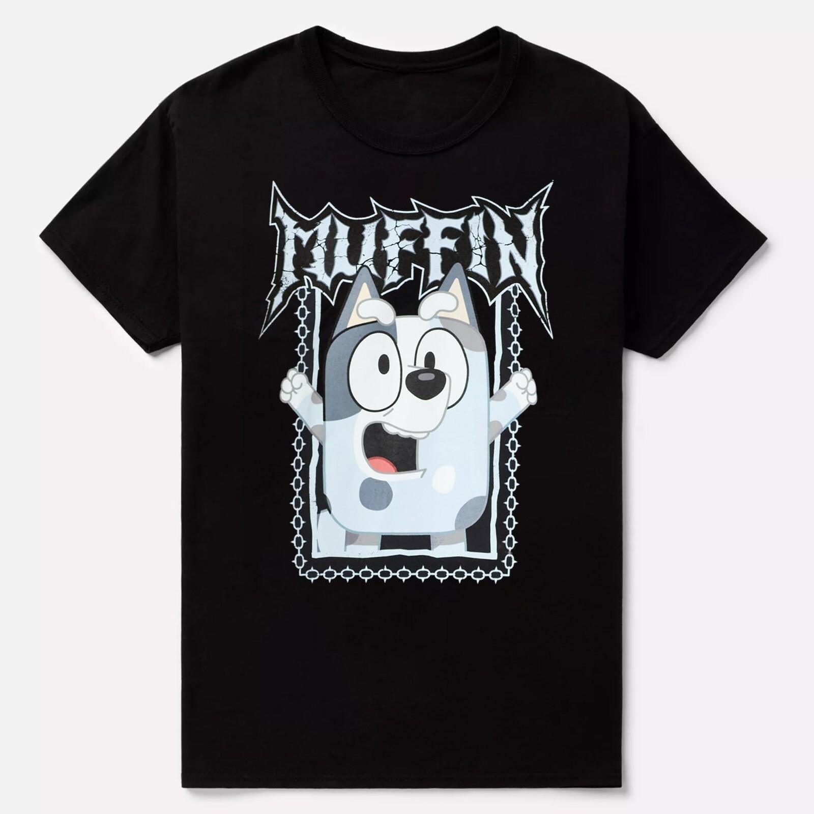 Retro Funny Muffin Metal Cartoon Tee Unisex Short Sleeve Shirt S-5XL