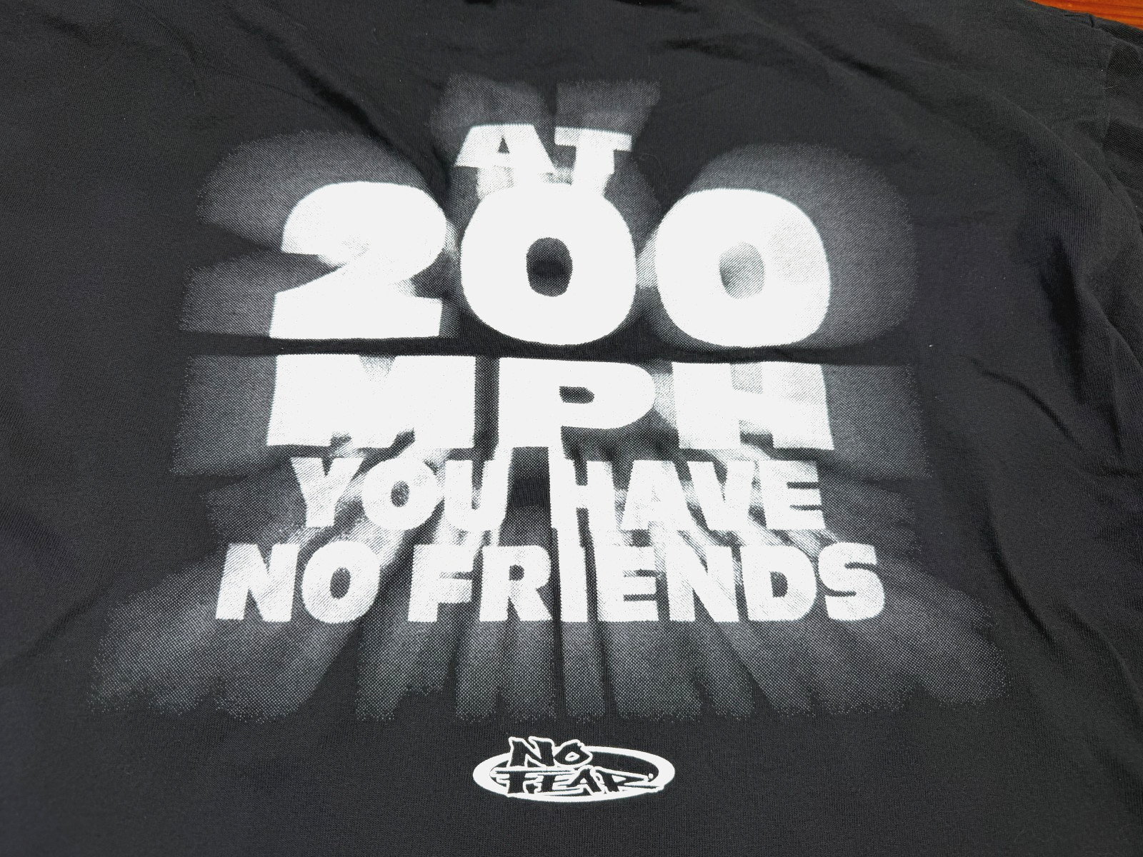 Vtg 90s No Fear Long Sleeve Black At 200mph You Have No Friends XL