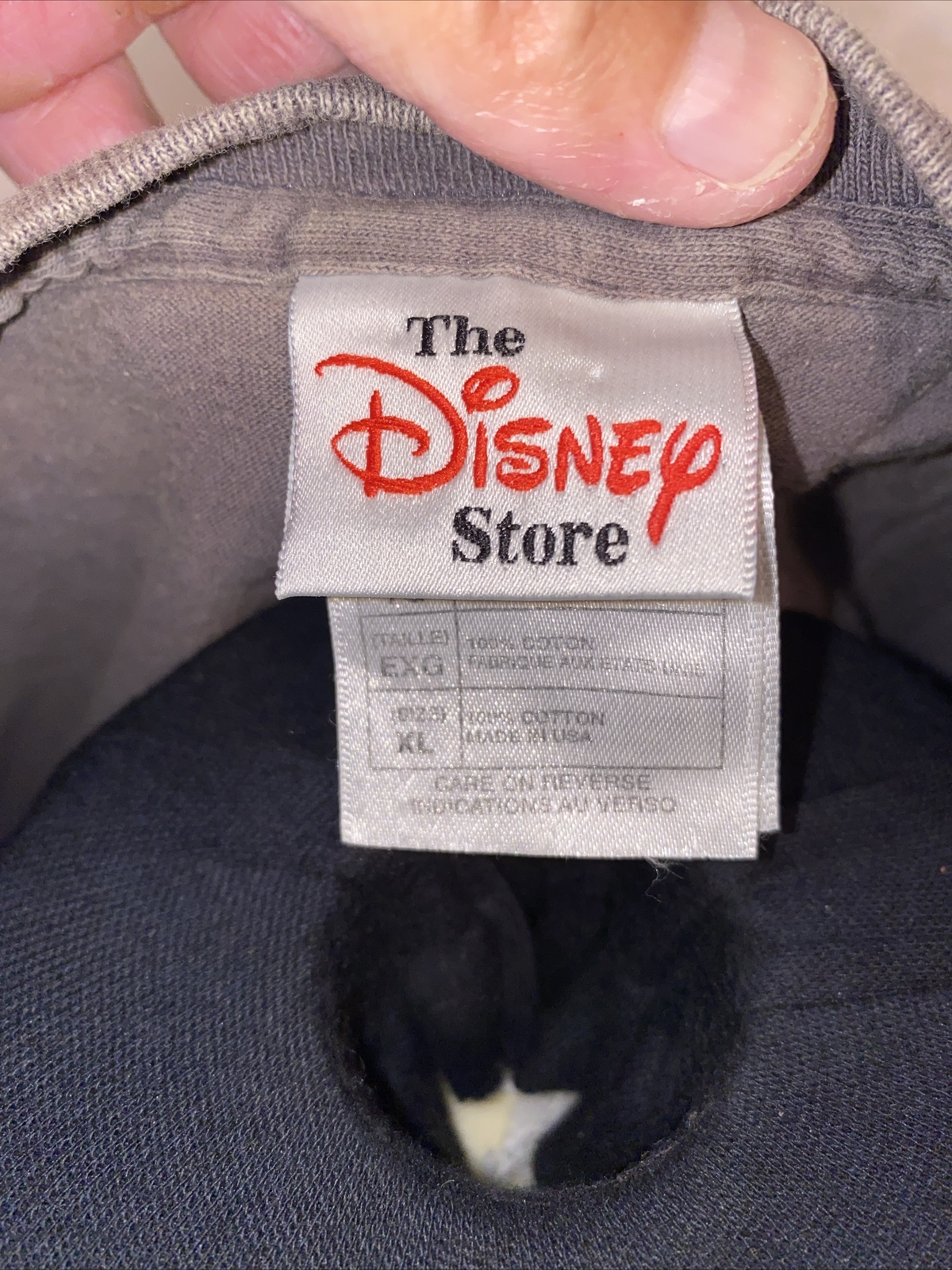 VINTAGE Disney Store Mickey Mouse Cartoon T-Shirt XL Gray Classic Movie TV