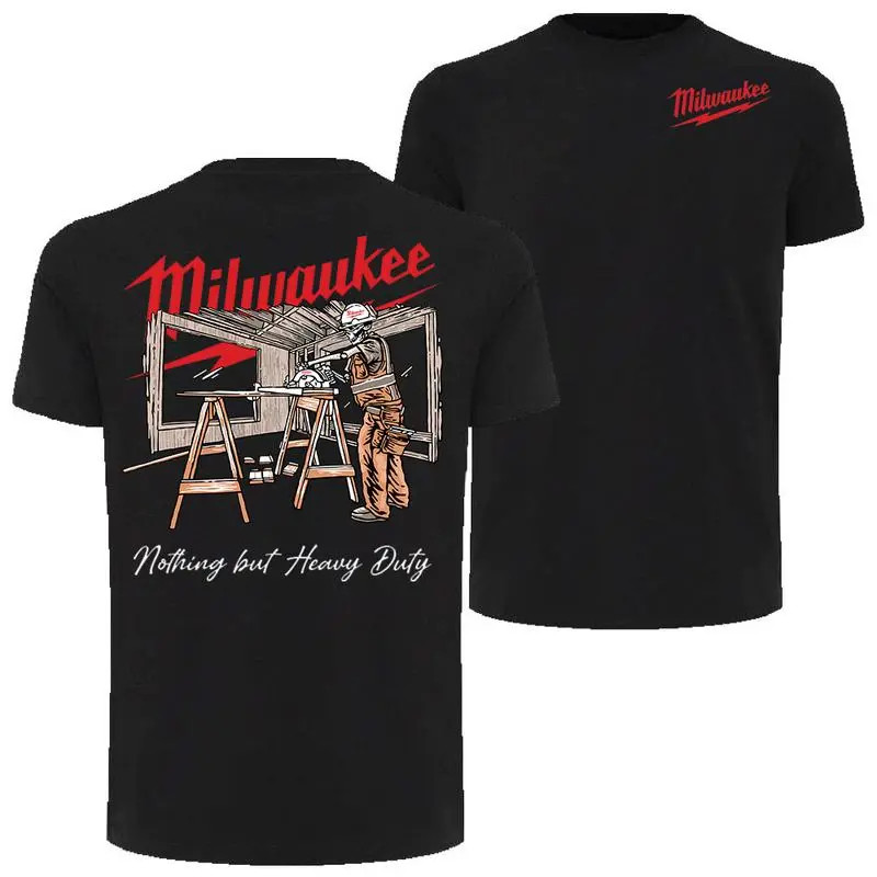 Milwaukee Tools T Shirt, 100 Percent Cotton Graphic Tee, Unisex Casual Short