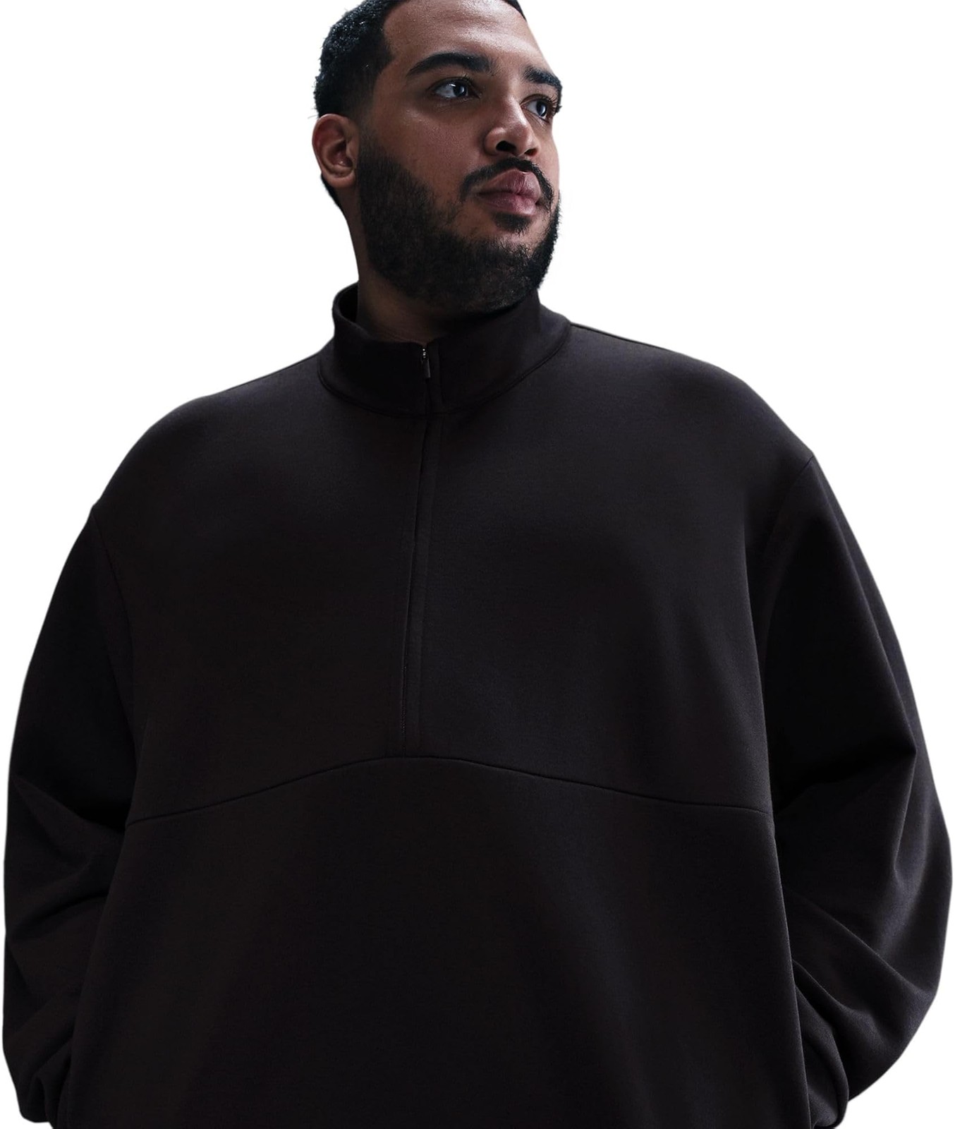 Nike 24.7 ImpossiblySoft Men’s Dri-FIT 1/2-Zip Top (HQ6953-010, Black/Dark Smoke