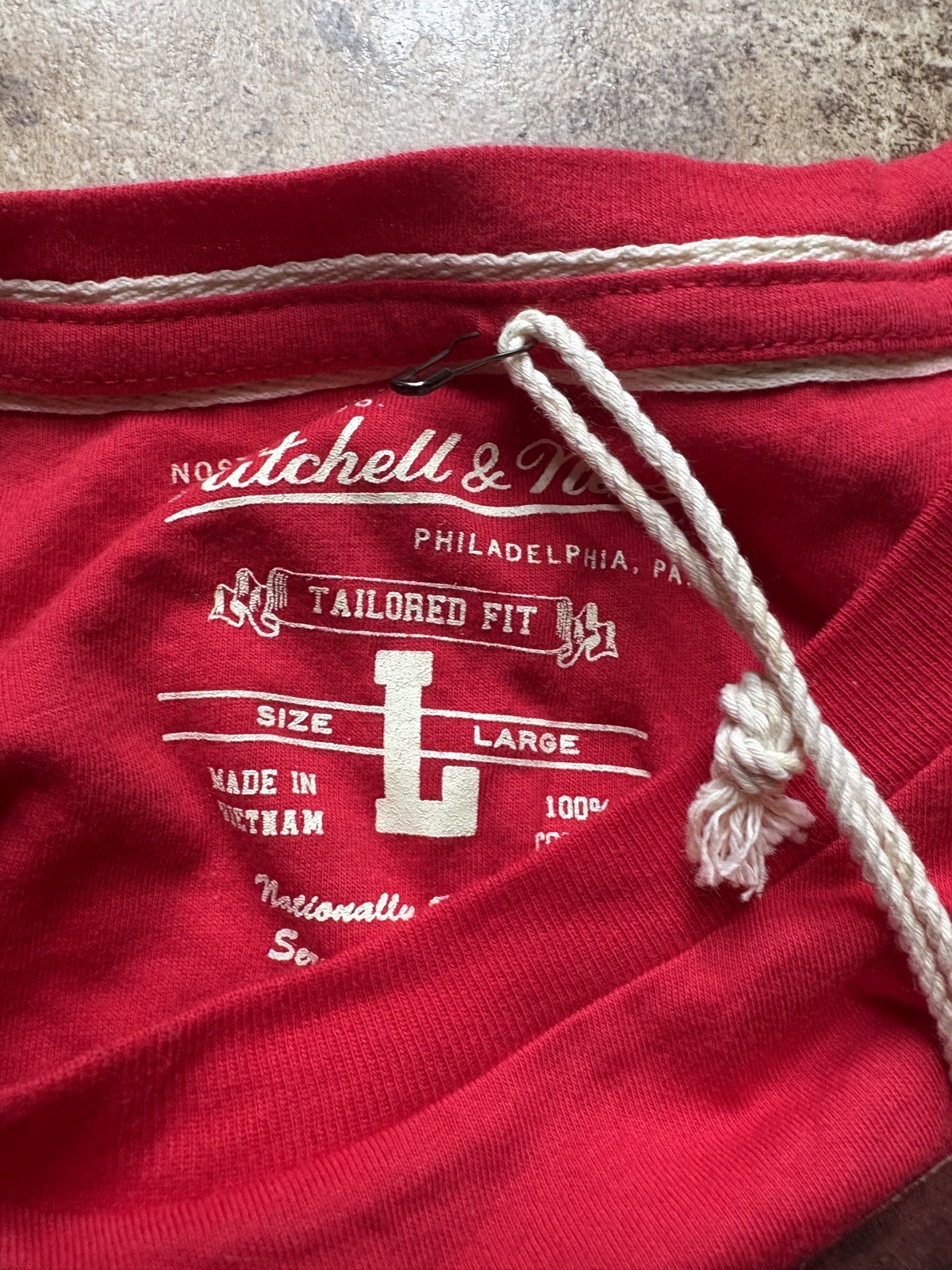 Large Mitchell & Ness Branded with M&N LOGO AND BELL ON FRONT TAILORED FIT