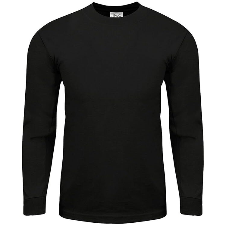 3 Pack Shaka Wear Men’s Max Heavyweight Long Sleeve Crew Neck T-Shirt