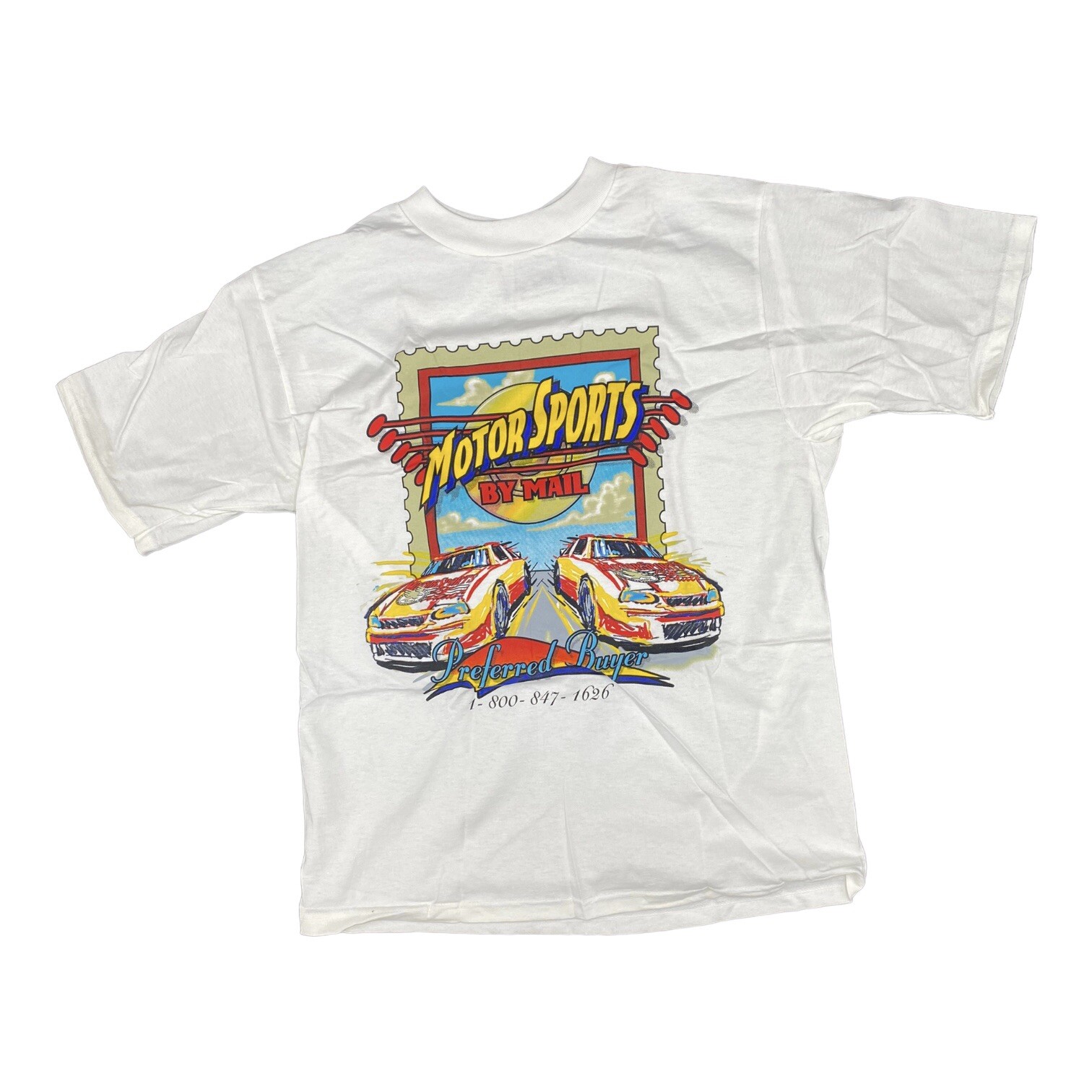 Vintage Motor Sports by Mail T-Shirt NOS Men’s L Preferred Buyer Chase Auth