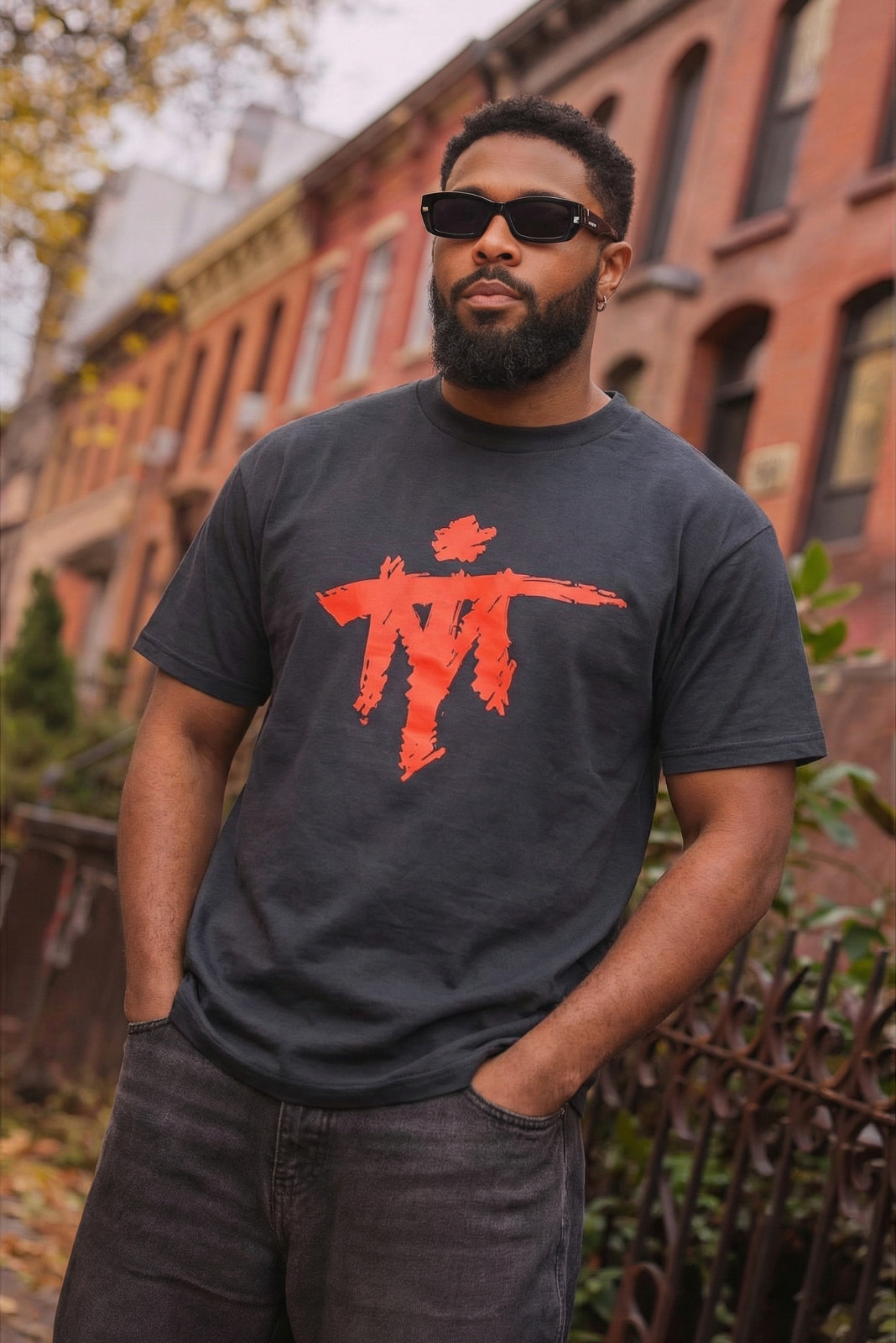 IRON Other Side Mike TYSON BOXING Black T SHIRT SAMURAI LOGO MT Deadstock XL