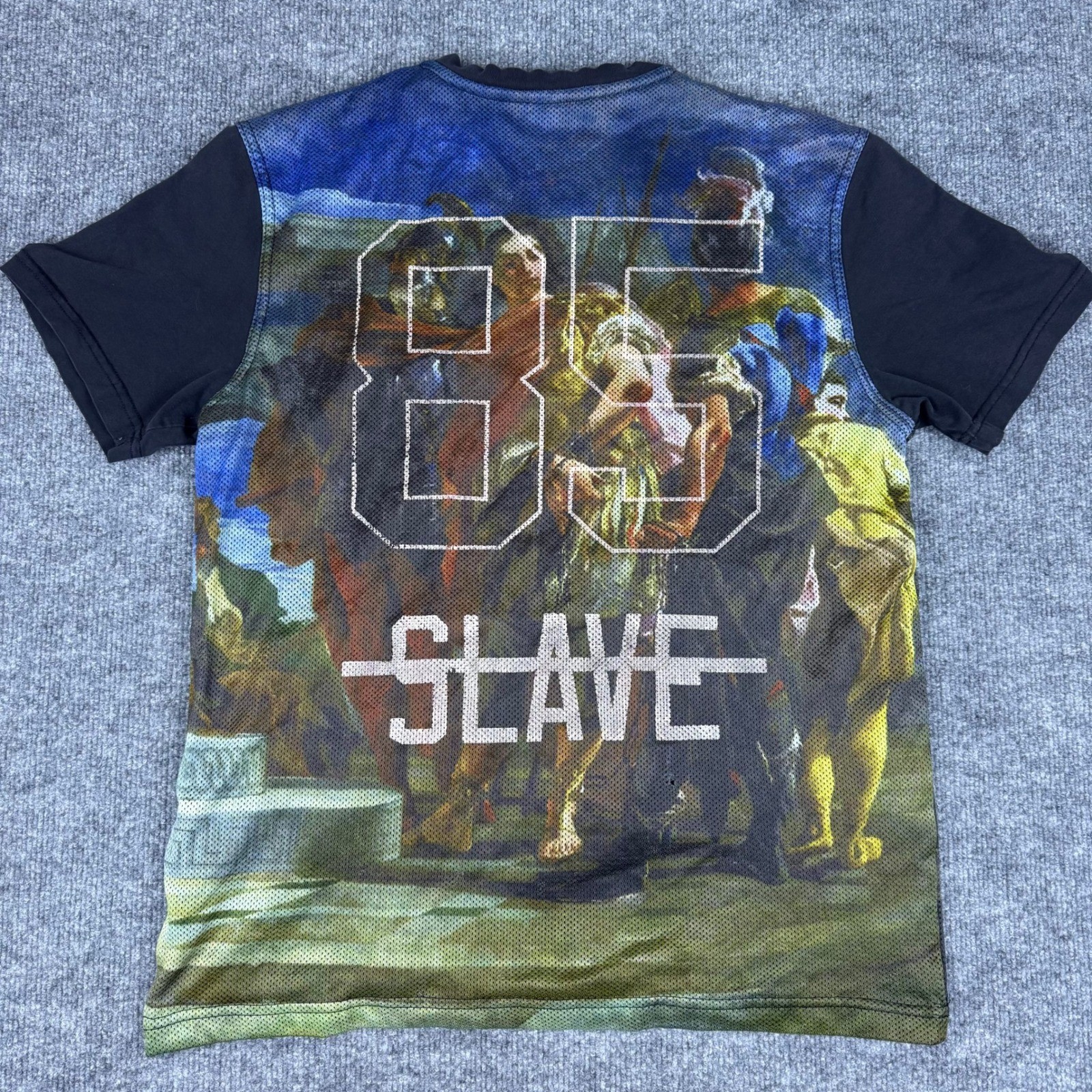 Hudson Outerwear Graphic Rebel Print Jersey T Shirt Men’s L Black Art 85 Slave
