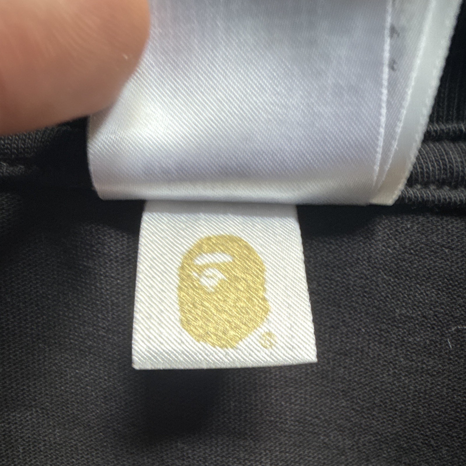 A Bathing Ape BAPE Baby Milo Graphic Logo Black T-Shirt Mens L