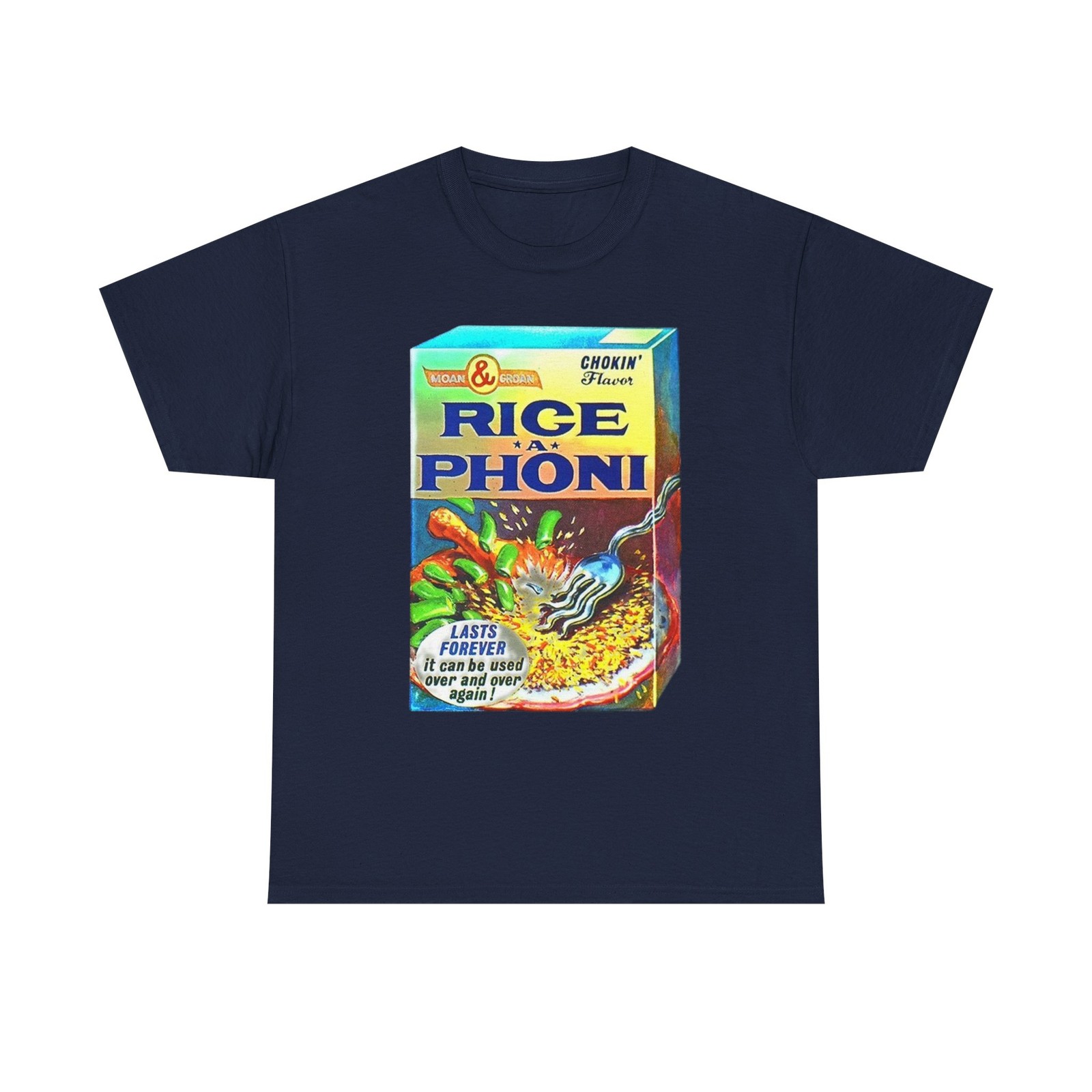 Wacky Packages RICE-A-PHONI Box T-Shirt Funny RICE-A-RONI Parody