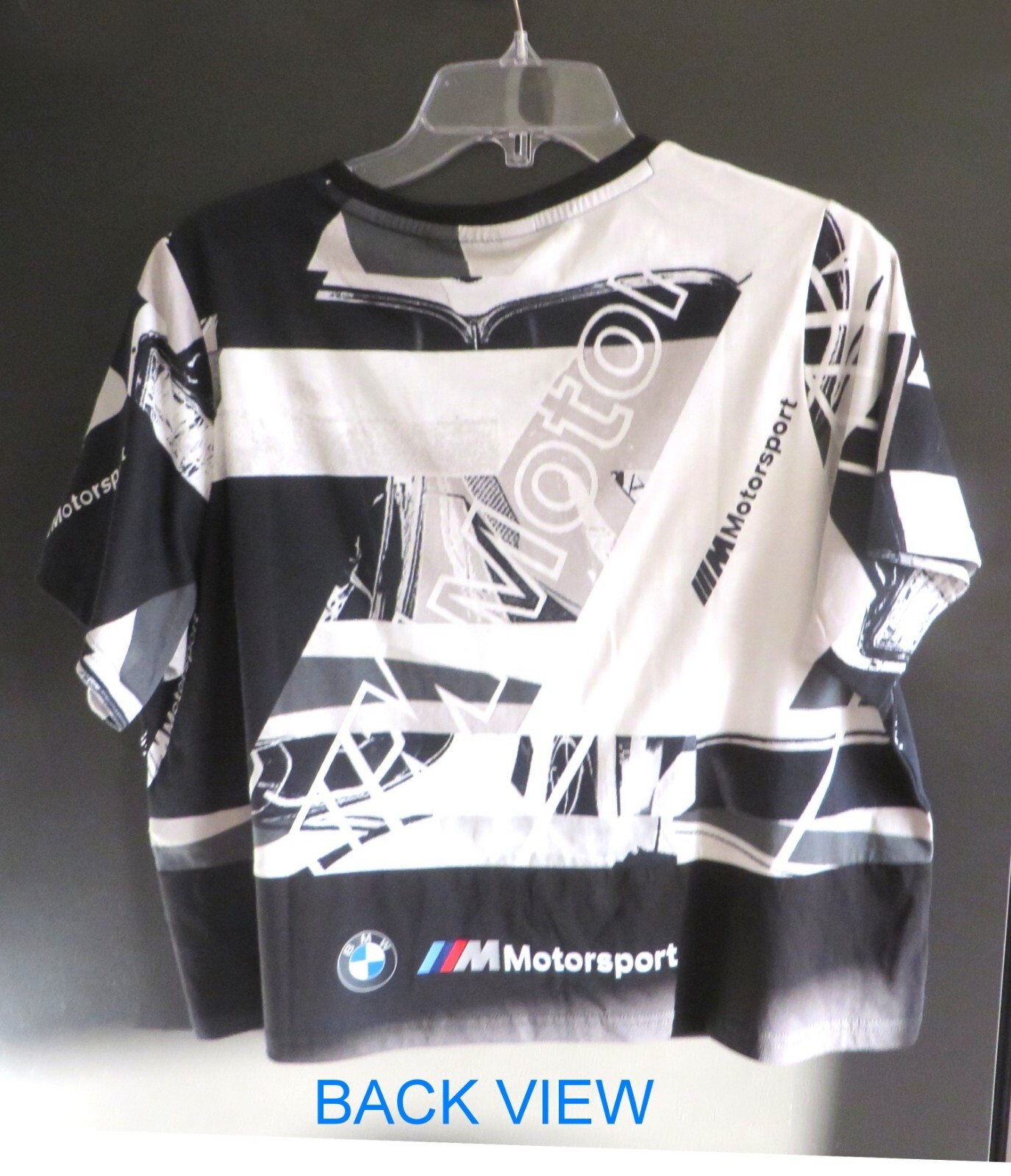 NWT Puma BMW Motorsport MMS WMN Street tee Men’s T Shirt White Black Sz: XL/TG