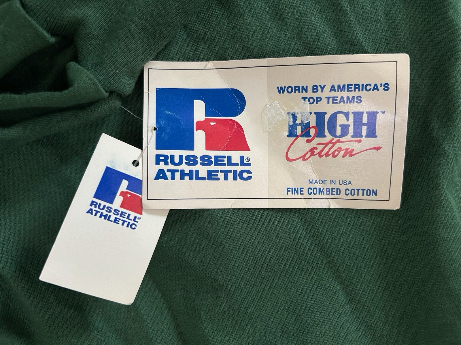 vintage russell athletic high cotton mock neck shirt mens size medium NWT 90s