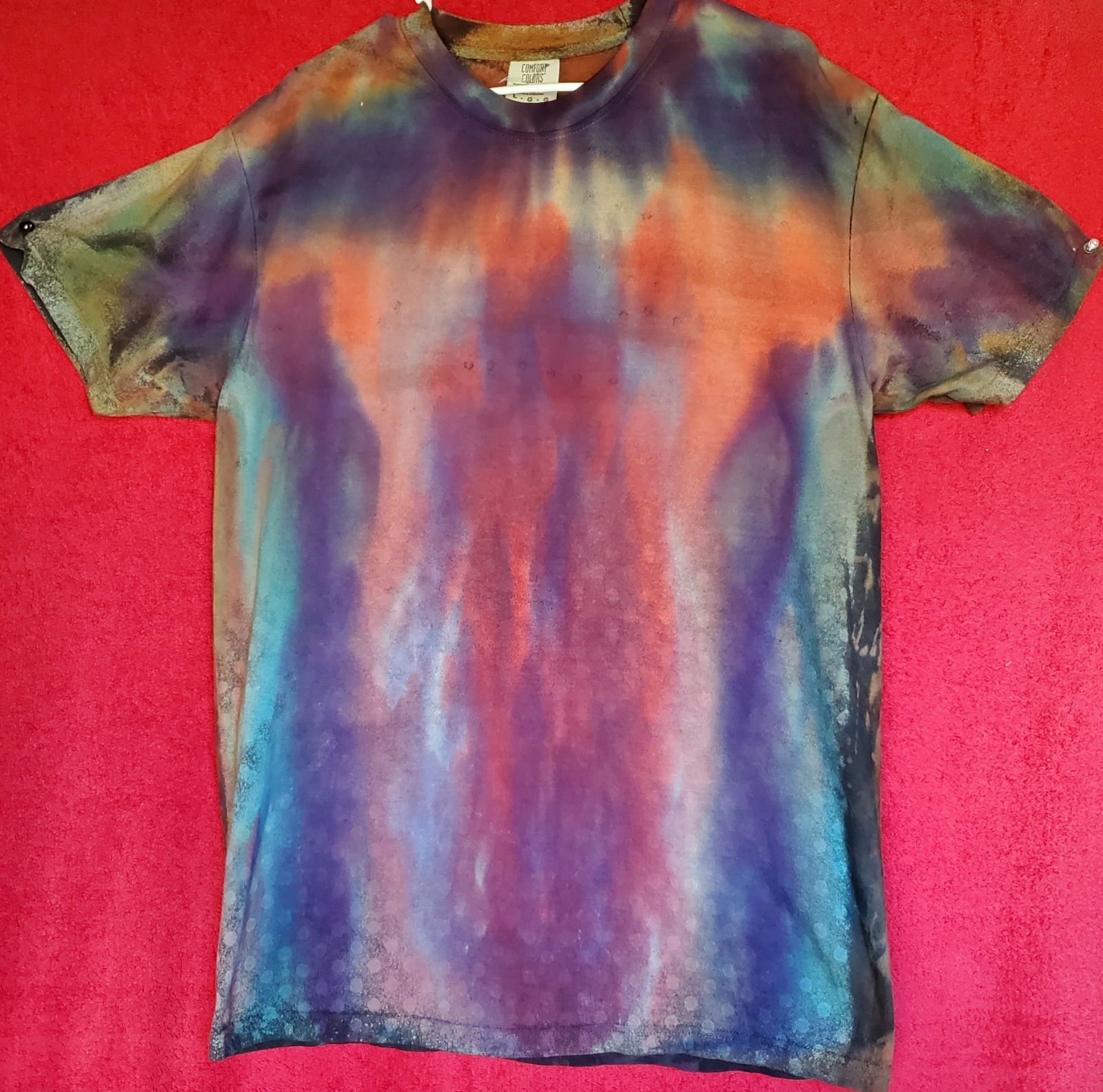 GILDAN SIZE LARGE 100% Cotton Tye Dyed Shirt Pre-washed WON’T FADE VERY SOFT