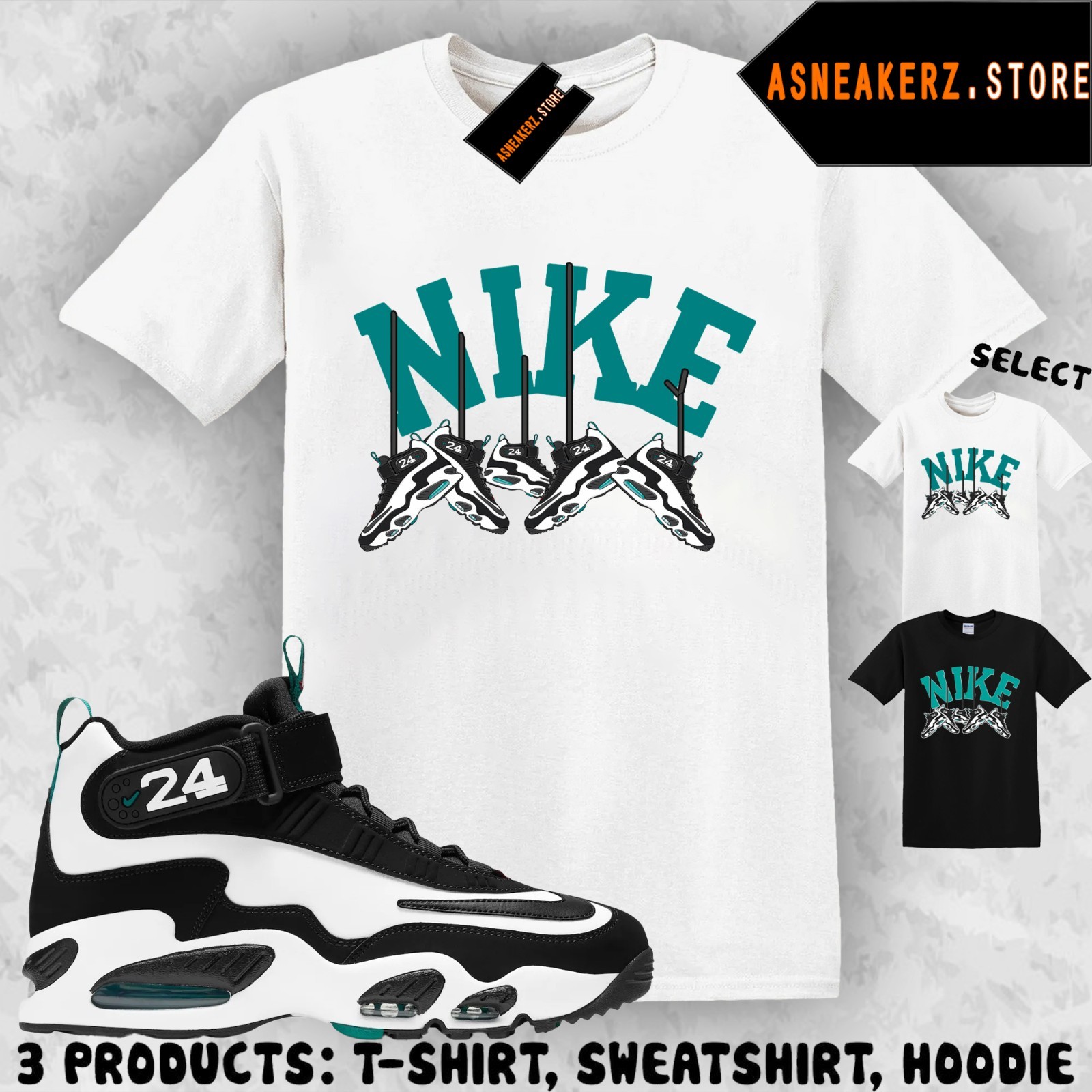 Tee Shirt Matching Air Griffey Max 1 Freshwater 2026 Match Sneaker Shoe Hanging