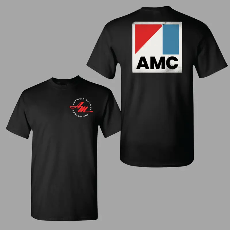 AMC American Motors T Shirt, Retro Red White Blue Logo 2 Sides, Vintage Auto Her