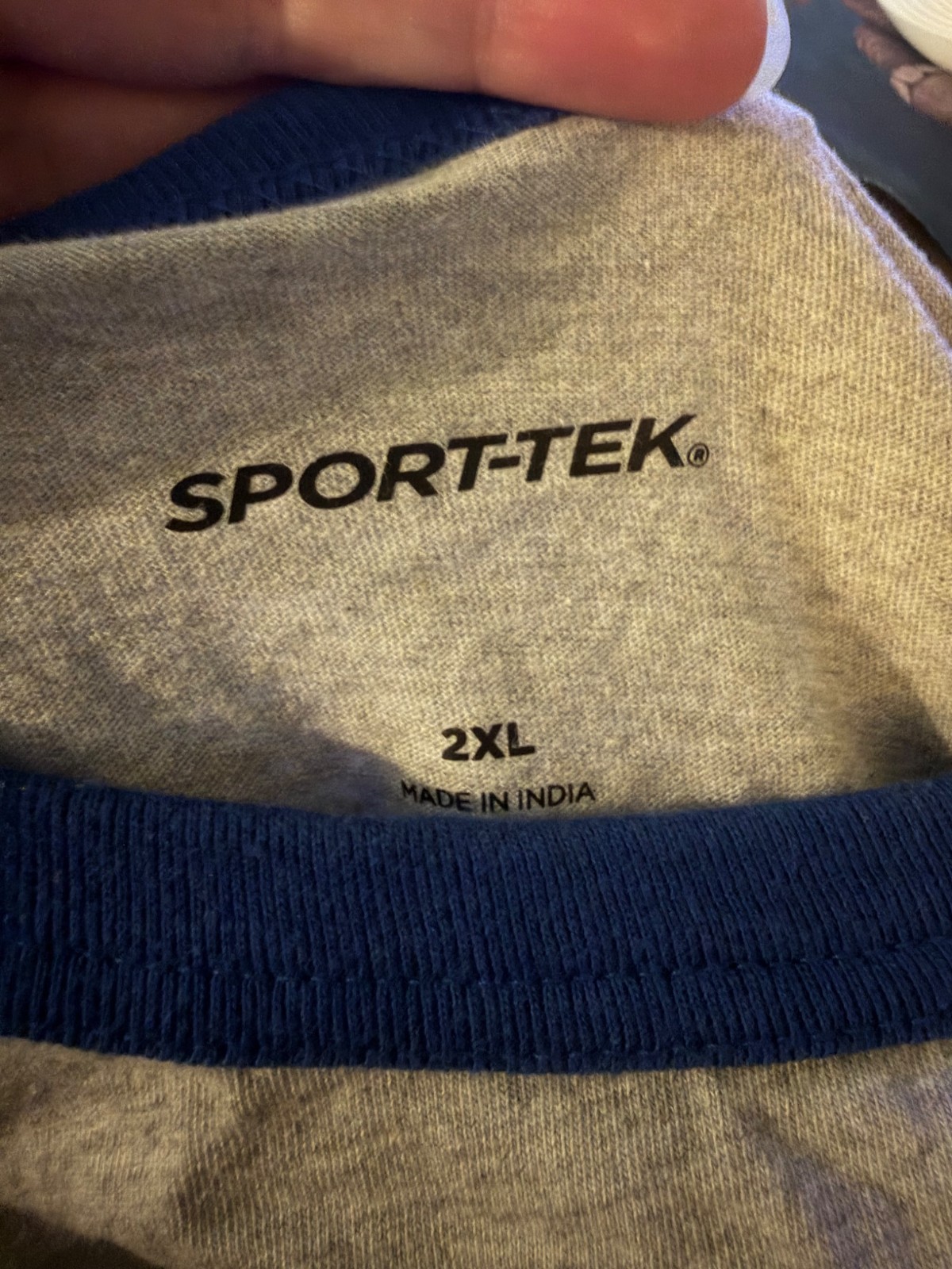 Sport-Tek Fort Wayne Metals Raglan Baseball Tee Shirt Gray Blue 2XL