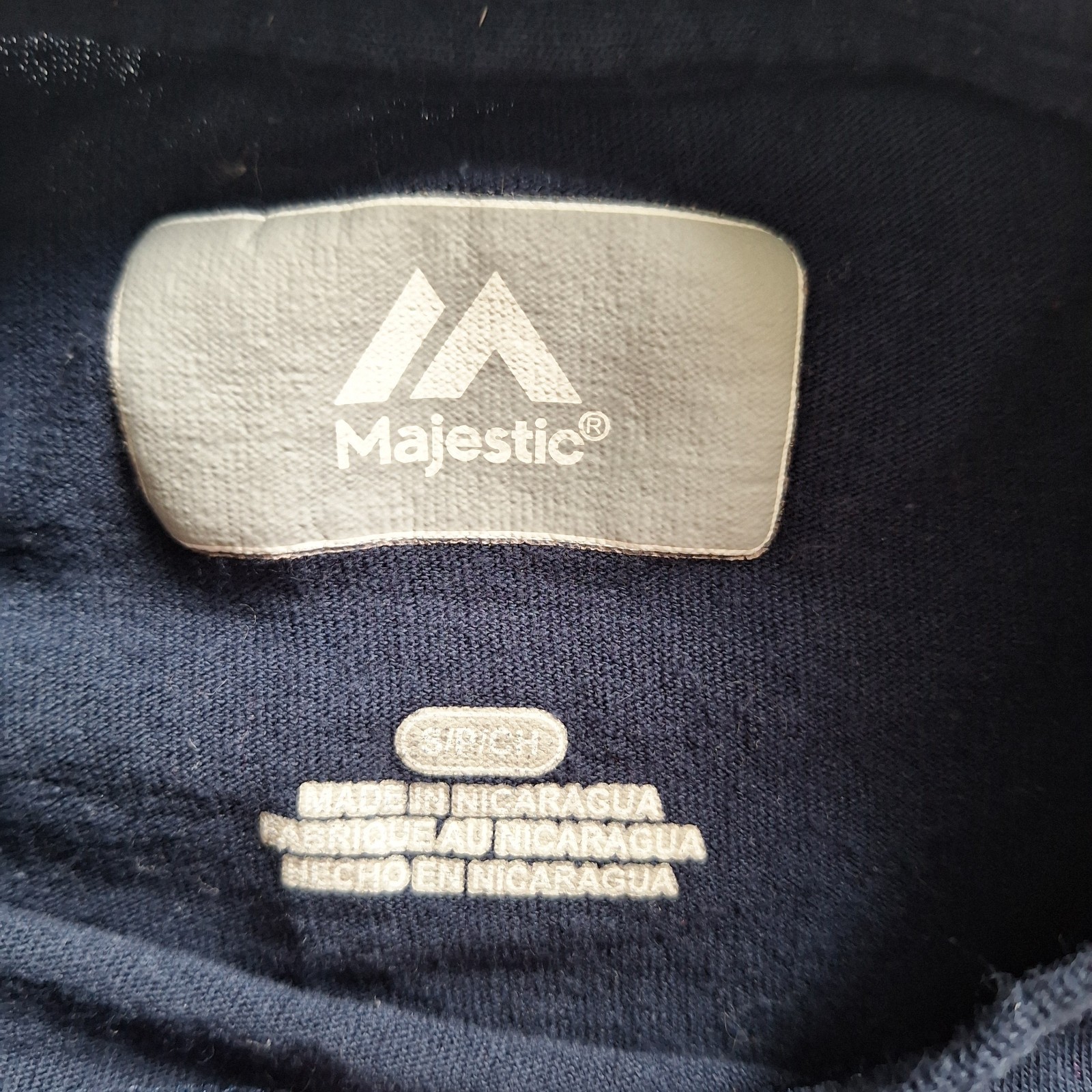 Majestic Cleveland Guardians Vintage Style Est. 1901 Blue Small T-Shirt