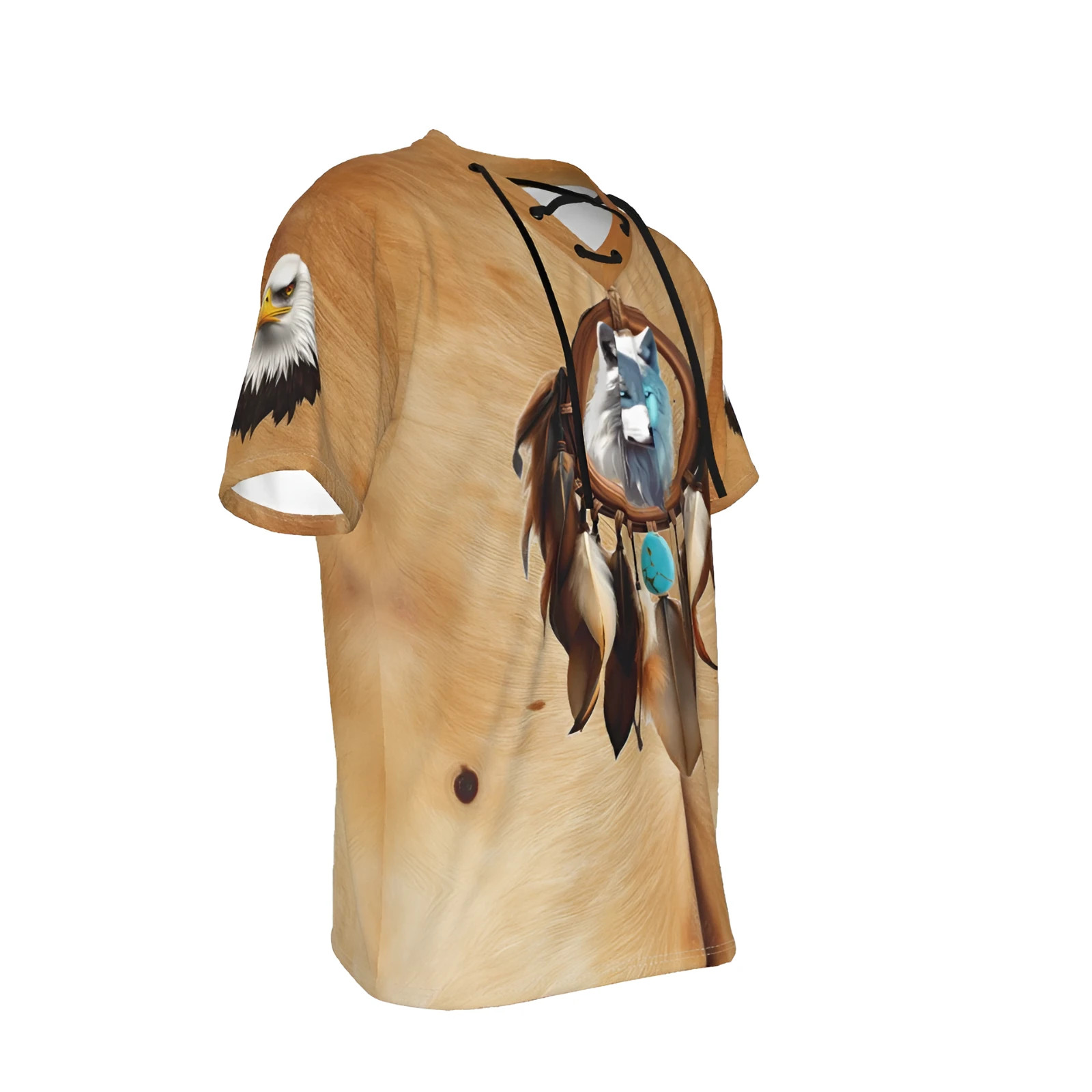 Native American Indian Wolf T-shirt/Dreamcatcher/Men/Women, Front & Back Print