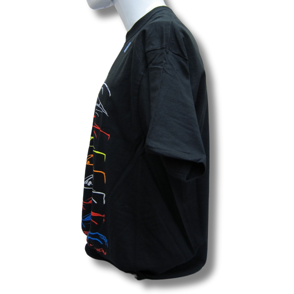 Chevrolet Corvette Evolution C1-C8 Graphic Cotton Shirt Black Official Licensed