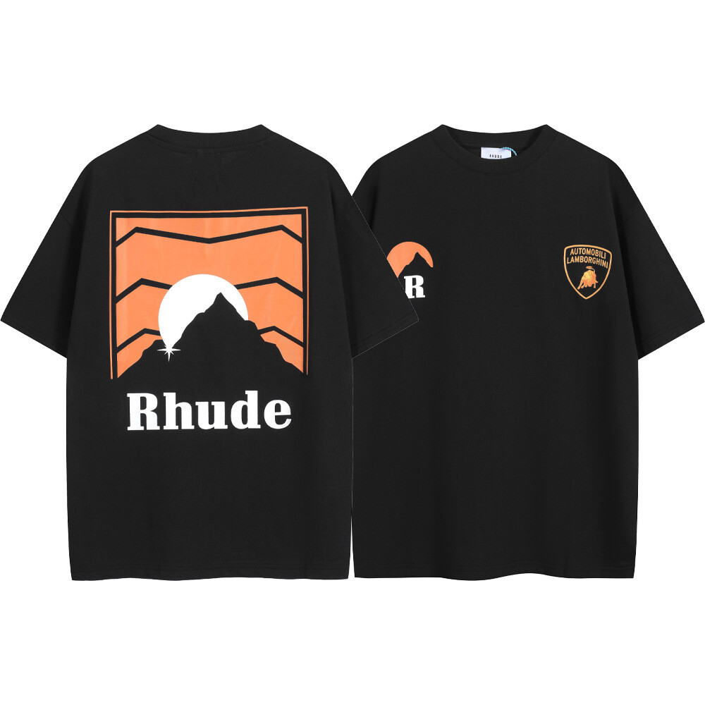 🎁🎁33Style Men Women RHUDE High Quality Cotton Short Sleeve Polo T-Shirt S-2XL