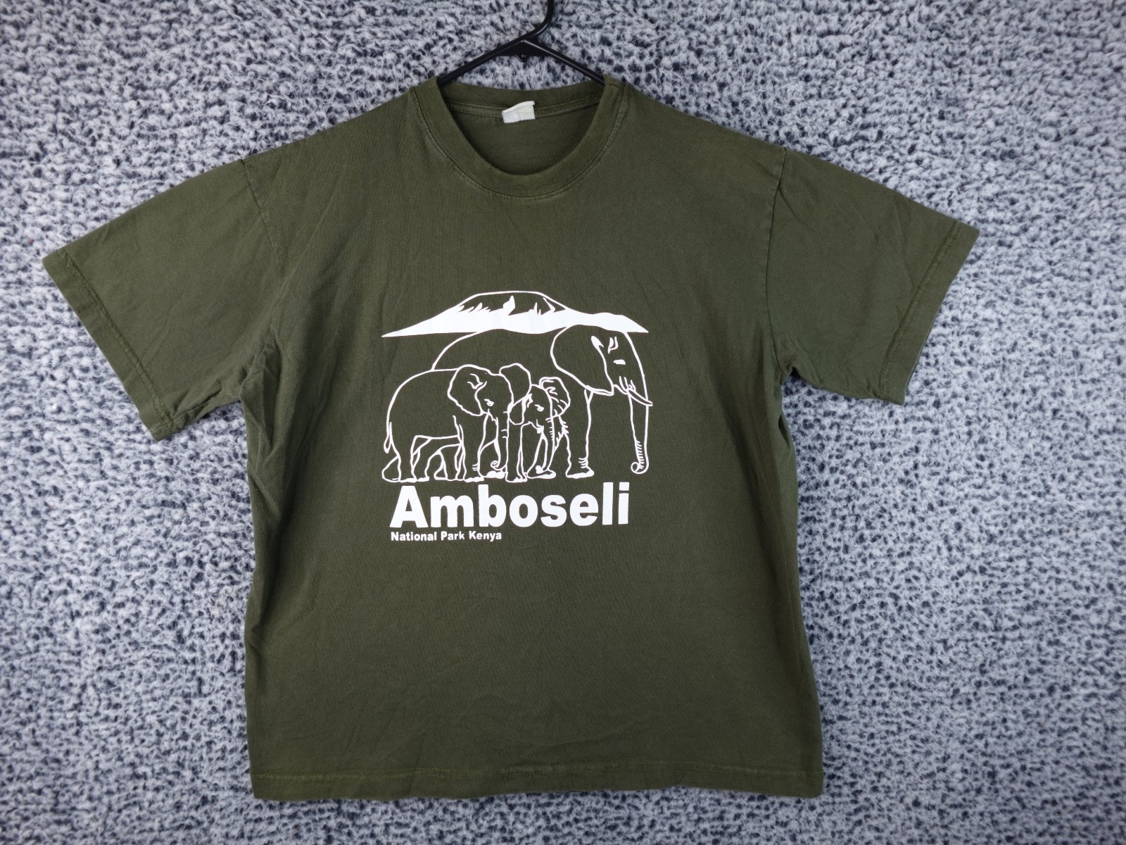 VTG Amboseli National Park Adult L Cropped Shirt Home of Elephants Kenya Africa