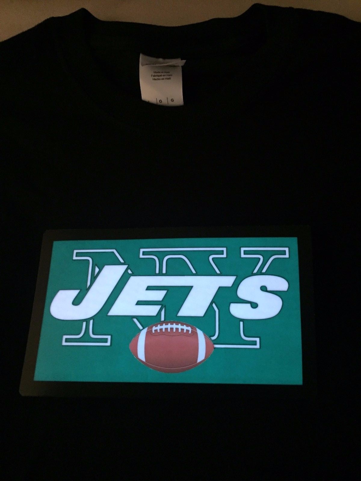 NFL JETS NJ LED Sound Activated LIGHTS UP LED T-Shirt ALL SIZES Wireless