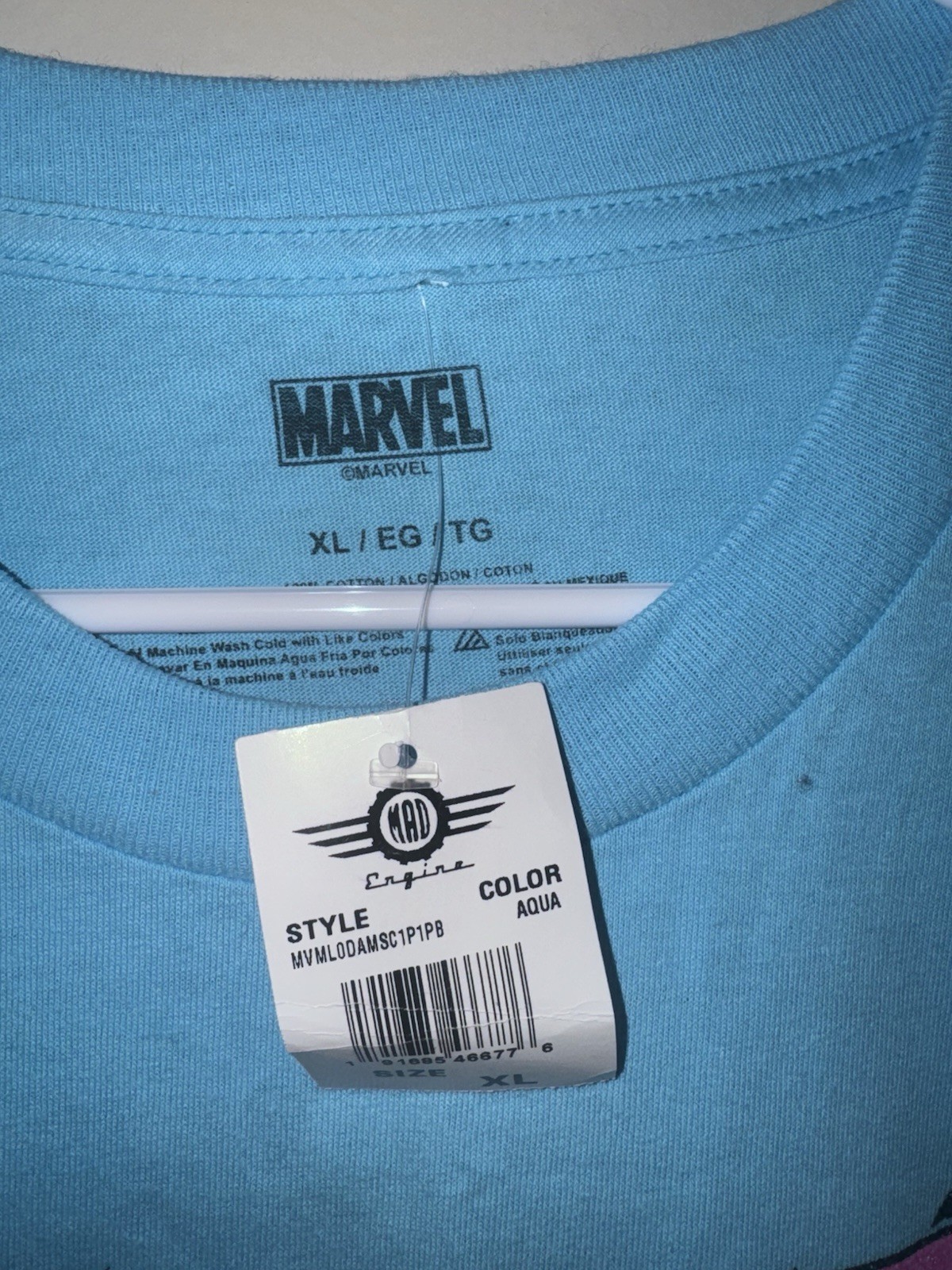 Marvel X-Men Gambit Men’s Crew Neck Graphic Logo T-Shirt, Blue Cotton XL