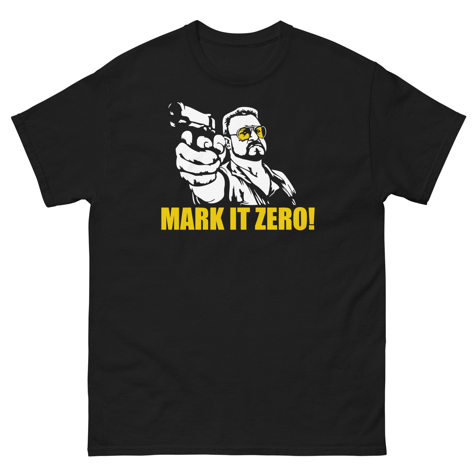 Walter Sobchak Mark It Zero Dude Abides Big Graphic T Shirt Tee