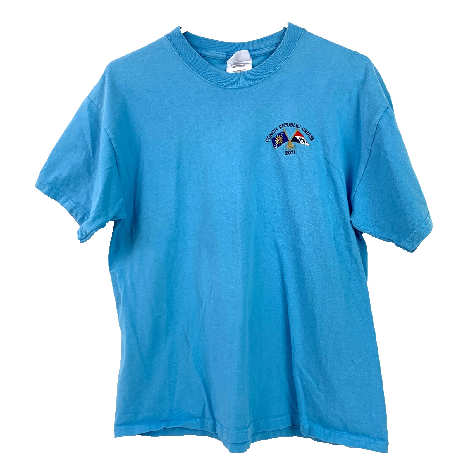 2011 Conch Republic Cruise Blue Shirt Tee T-Shirt Large Port & Company