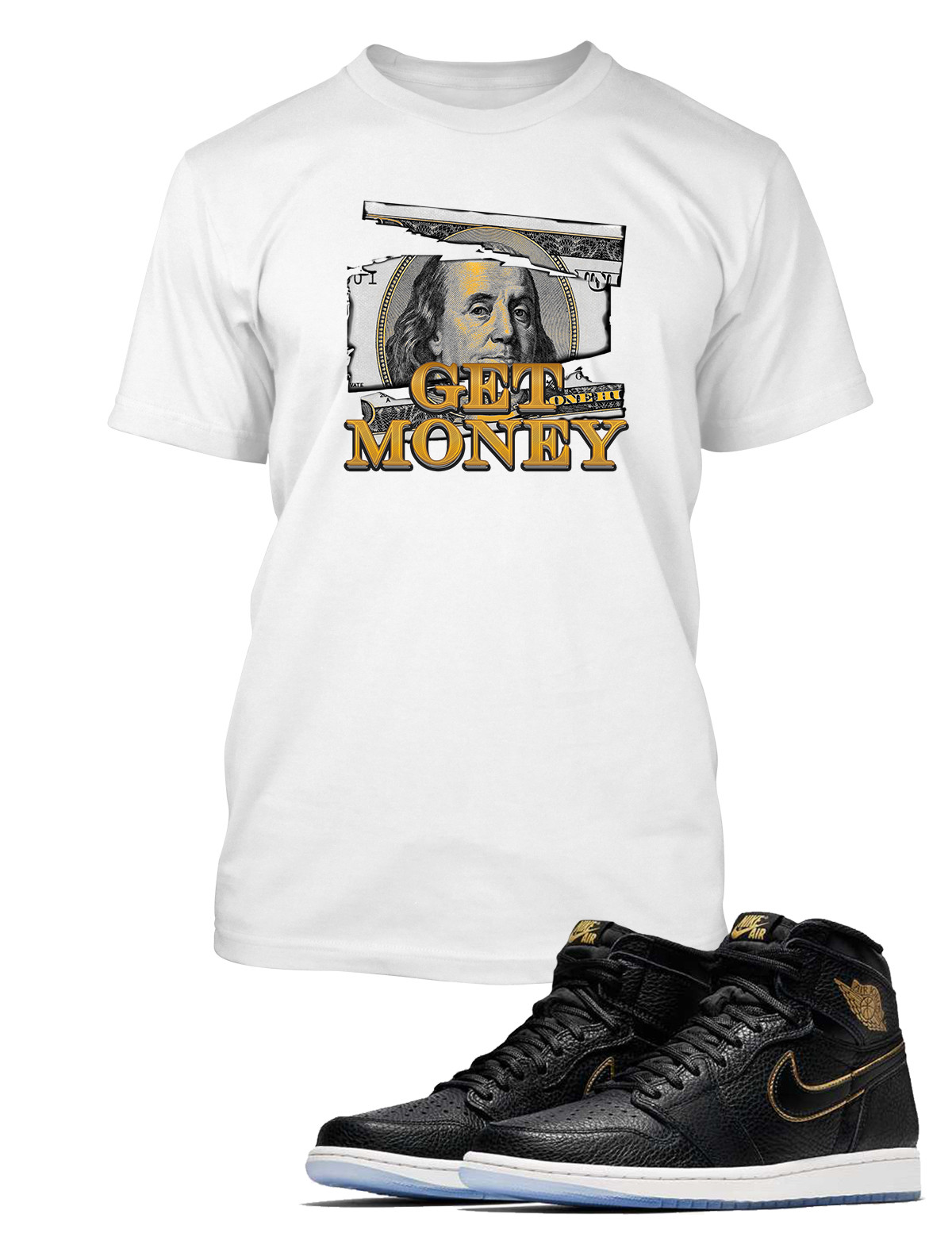 Graphic Big Tall Sport Get Money Tee Shirt To Match J1 High Men’s Hip Pro Shaka
