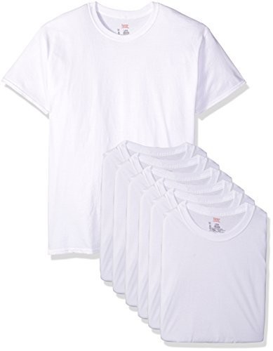 Hanes Ultimate Men’s ComfortSoft Crewneck Undershirt, White, 6-Pack L