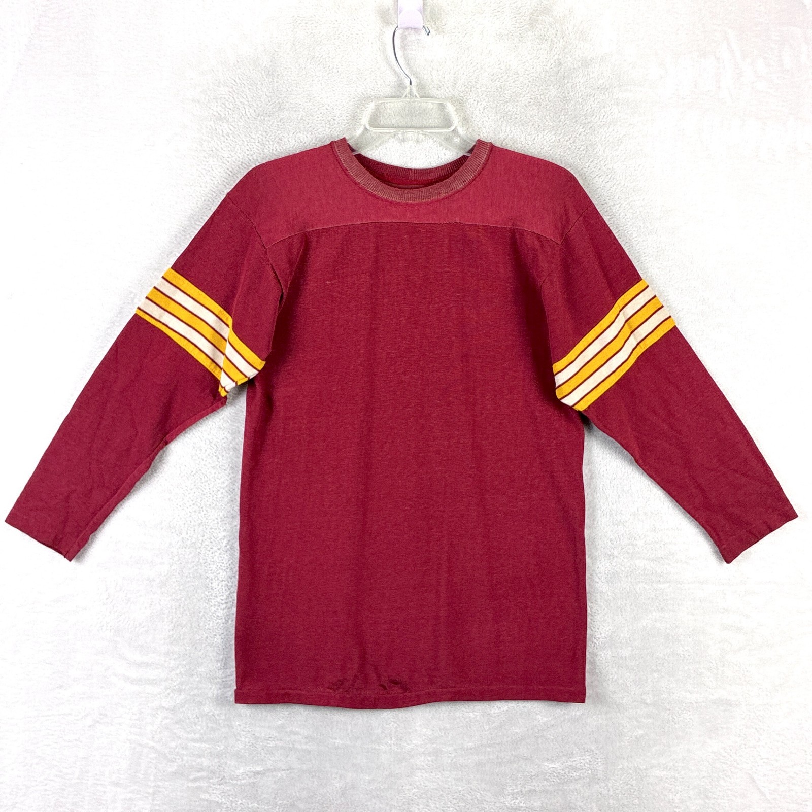 VTG Rawlings Fan Jersey Mens L Red Yellow Stripe Redskins Football 70s 80s USA