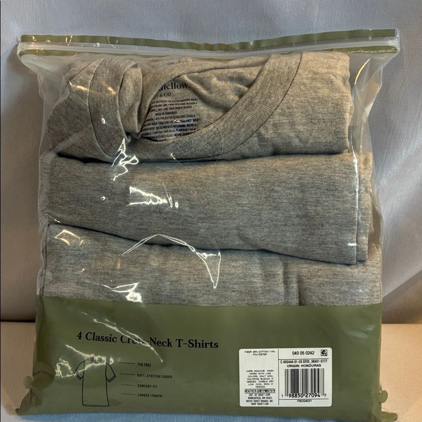 NEW Goodfellow & Co. 4 gray classic Crew neck slim T-shirts size M short sleeves