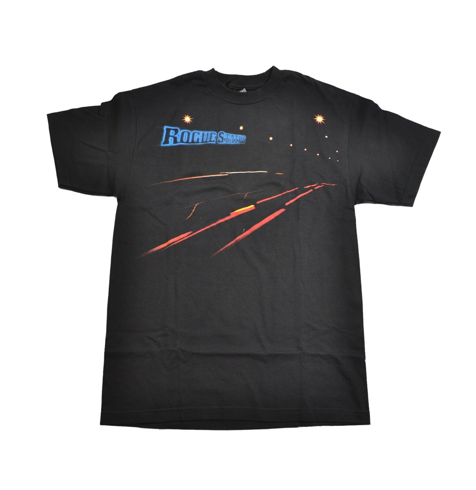 Rogue Status DRIFTING LIGHTS Black Multi-color Graphic S/S Regular Men’s T-Shirt