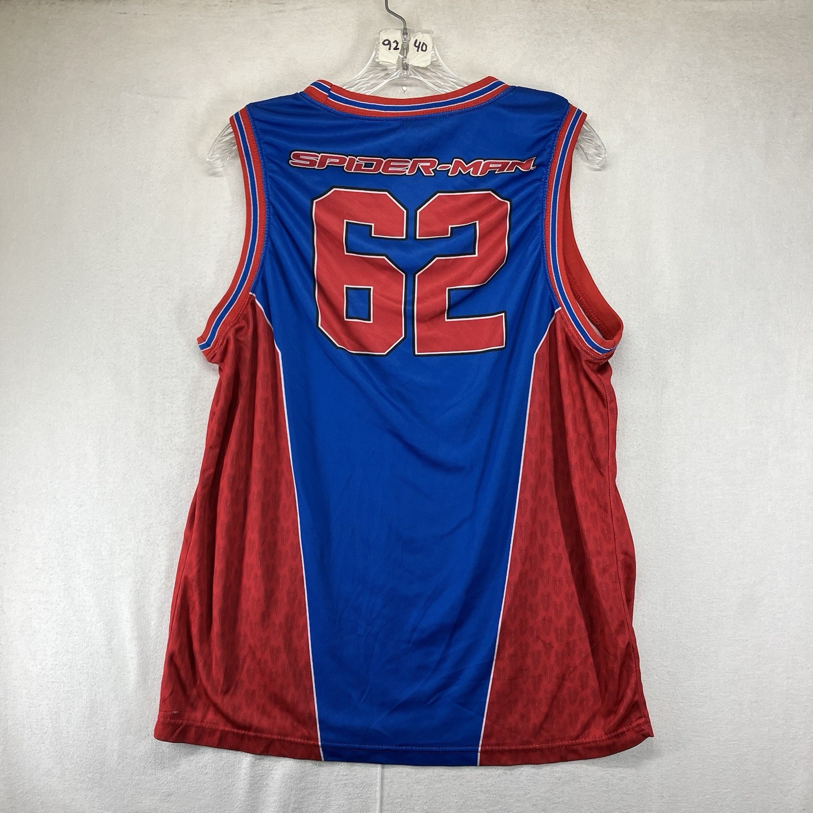 Spiderman Large 42/44 Jersey Marvel Comics Mad Engine Basketball