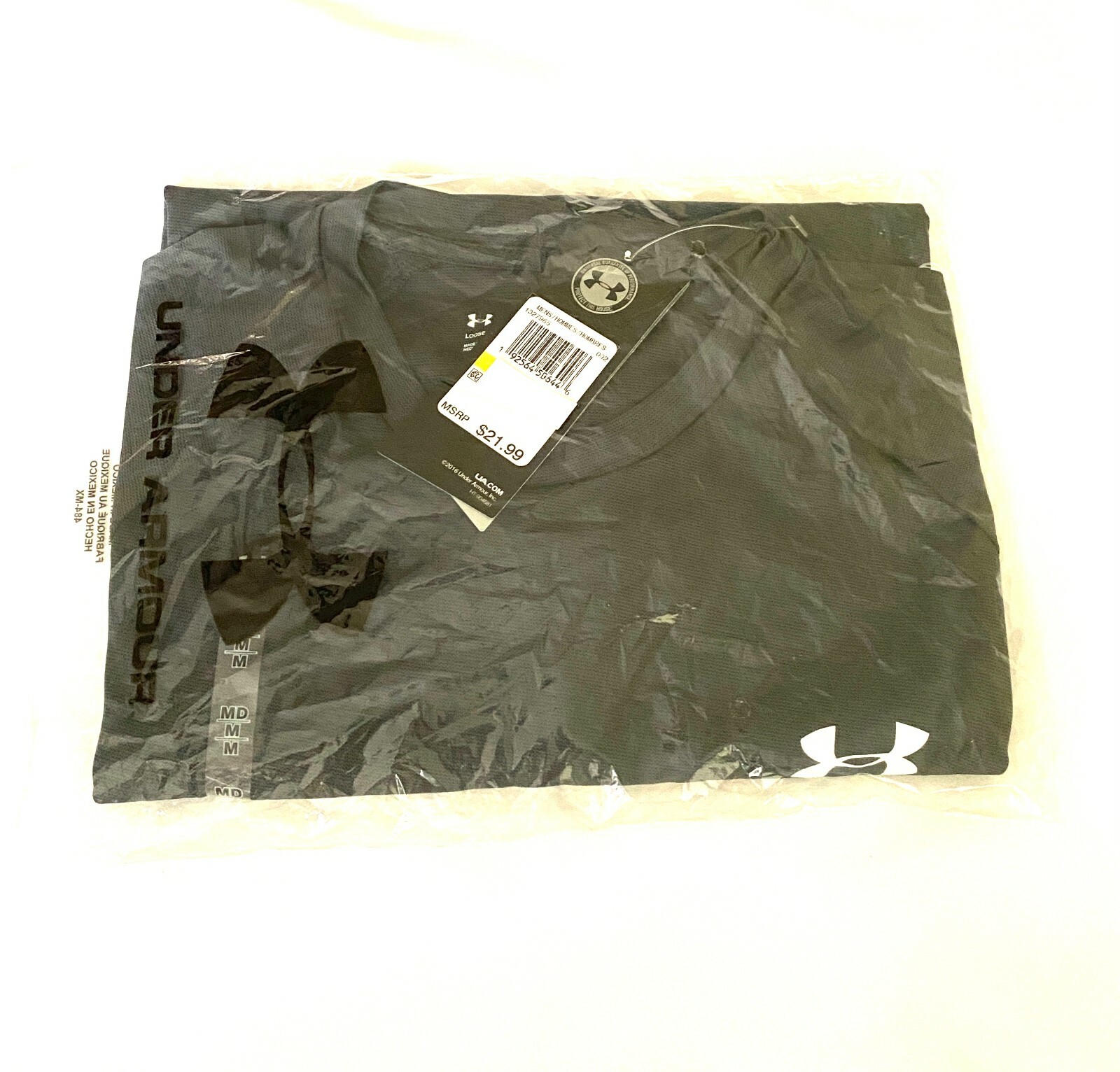 Under Armour Men’s Tech Velocity 2.0 Tee Dark Grey Size Medium S M 1327965 002