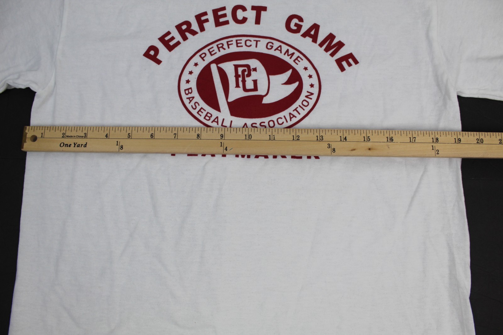 Perfect Game Baseball Association Mens White Tshirt Size Medium