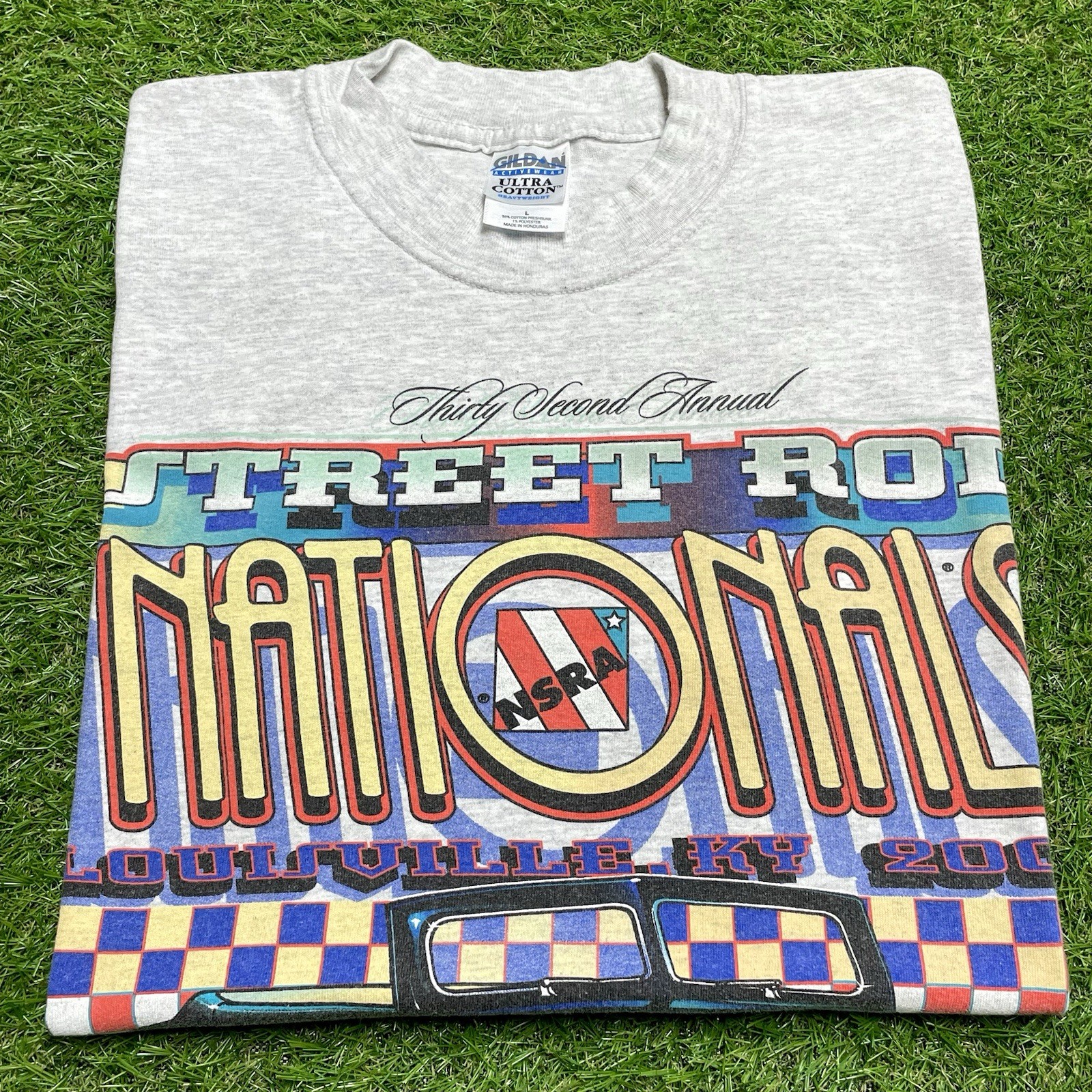 2001 NSRA Street Rod Nationals Louisville T Shirt Mens L Hot Rod Cars